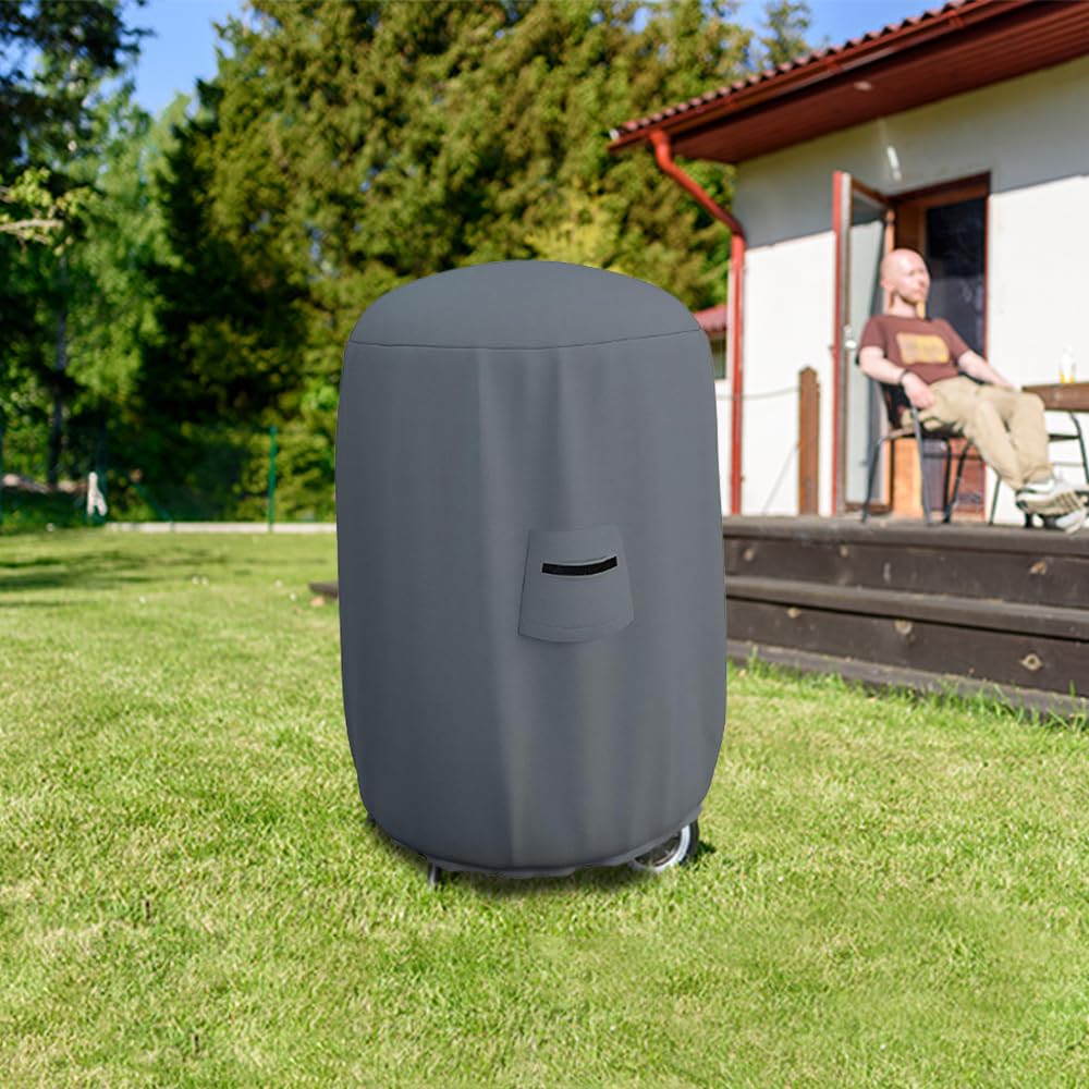 Premium 12 Oz Waterproof BBQ Smoker Cover - UV & Weather Resistant for 22
