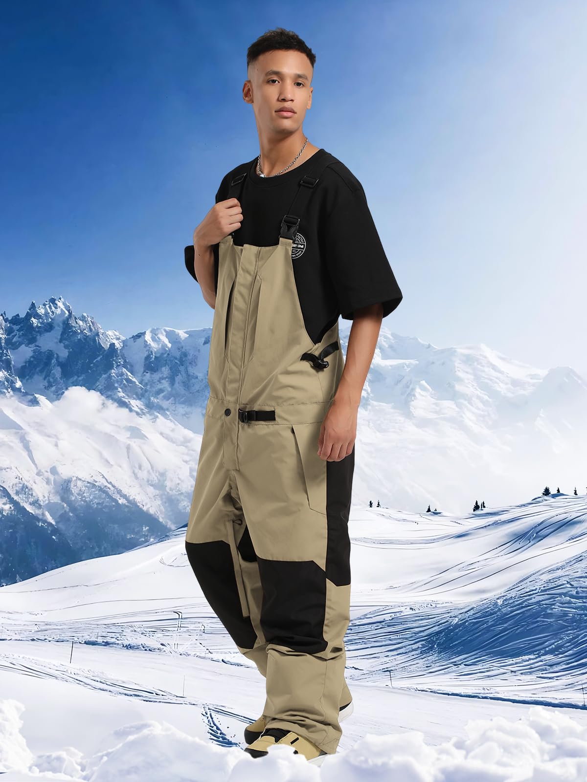 Men's & Women's Insulated Waterproof Snowboard Bibs - Ski Pants with Breathable Overalls for Winter Sports & Outdoor Activities - Perfect for Snowboarding, Skiing, and Cold Weather Adventures