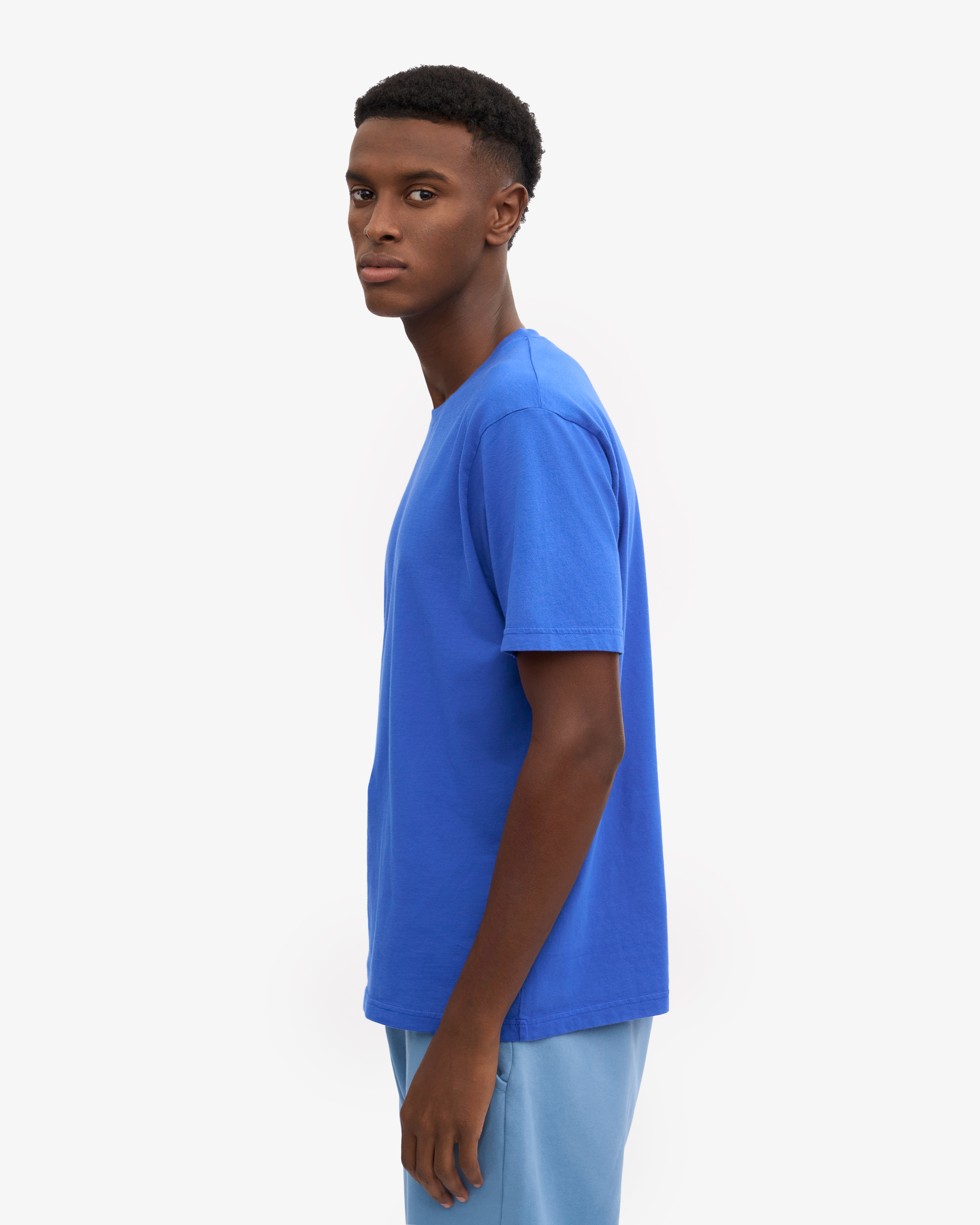 Oversized Organic Cotton T-Shirt for Women - Soft & Comfortable Sapphire Blue Tee - Perfect for Casual Wear, Loungewear & Everyday Outfits