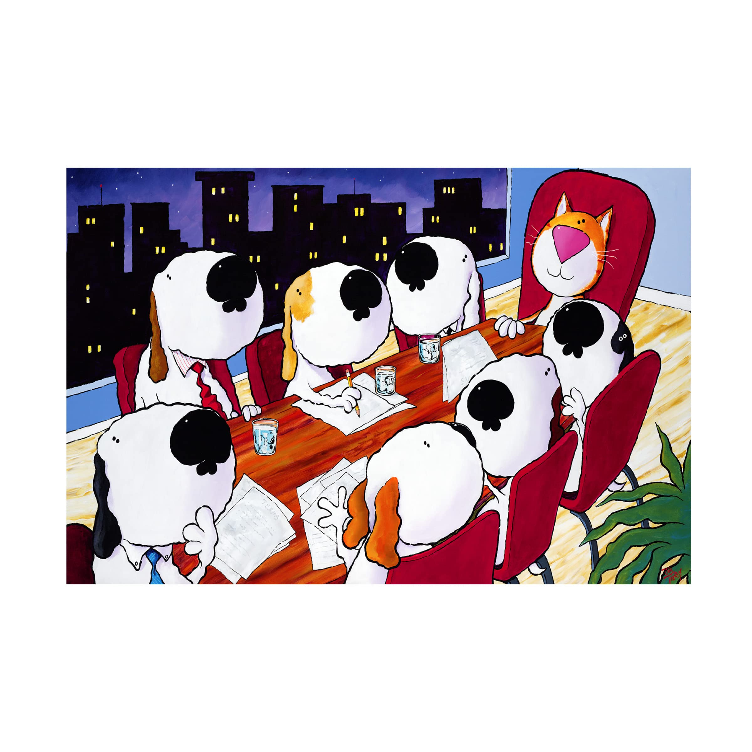Jim Tweedy 'The Hostile Takeover' Canvas Art Print - 30x47 Inch Modern Wall Decor for Living Room, Office & Bedroom | Trademark Fine Art Collection