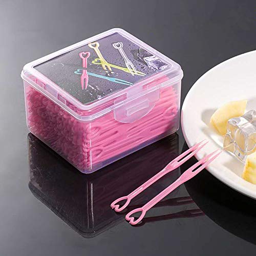 200pcs Disposable Pink Plastic Forks - Fruit Fork, Cake Fork, Dessert Fork for Parties, Pubs, Christmas, and Bistro Use - Perfect for Fruit Shops, Cake Shops, and Catering Events