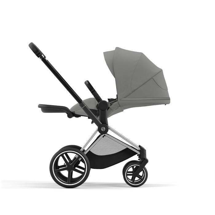 Cybex Priam 4 Complete Stroller - Chrome/Black Luxury Baby Stroller with All-Wheel Suspension | Perfect for Urban Walking, Travel & Everyday Use