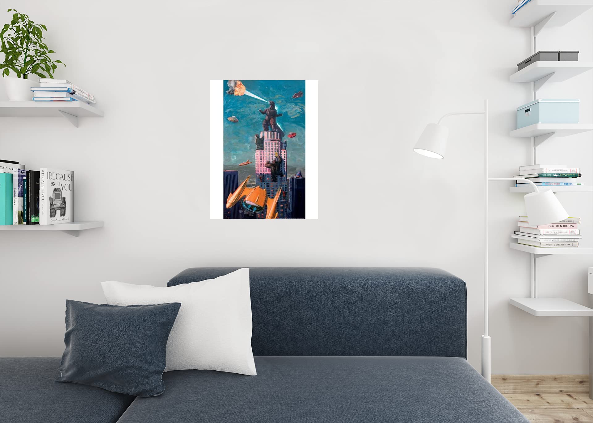 Eric Joyner 'Robots Just Another Day in LA' Cool Wall Art Print Poster 24x36 - Perfect for Home, Office & Game Room Decor