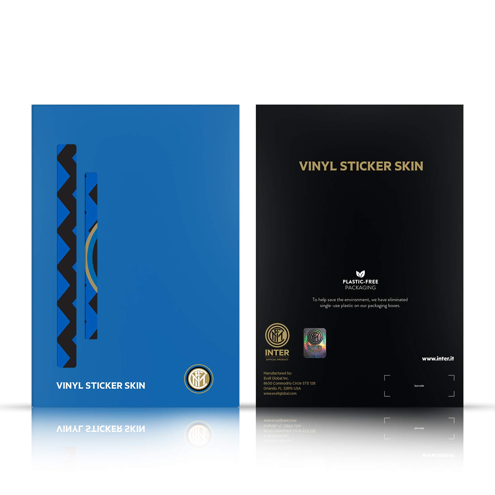 Official Inter Milan Blue & Black Full Logo Matte Vinyl Gaming Skin Sticker for Xbox One S/X Controller - Durable Protection & Custom Design for Enhanced Gaming Experience