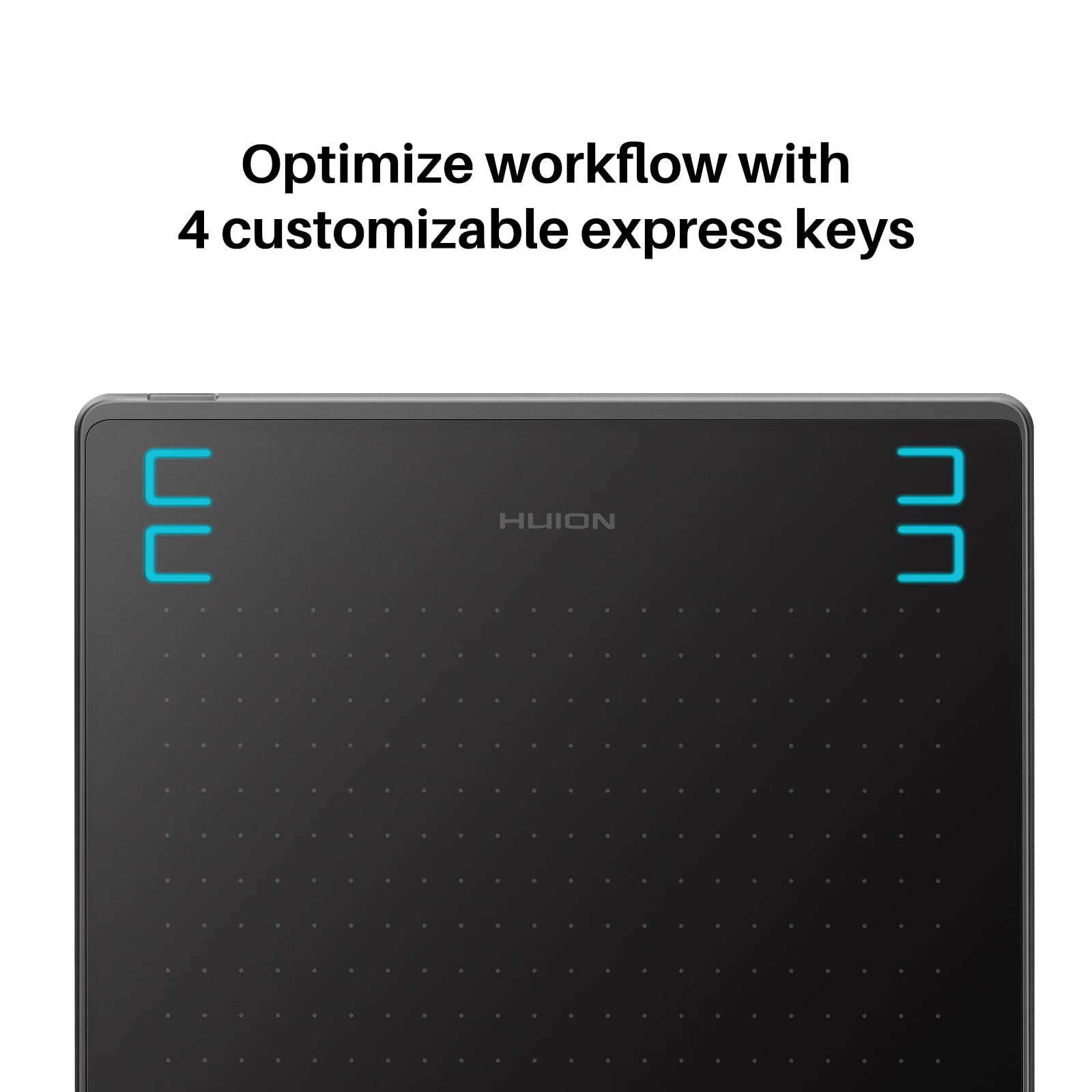 HUION HS64 Digital Drawing Tablet with Battery-Free Stylus - Compatible with Linux, Windows, Mac & Android - Includes Artist Glove - Perfect for Digital Art, Animation & Graphic Design
