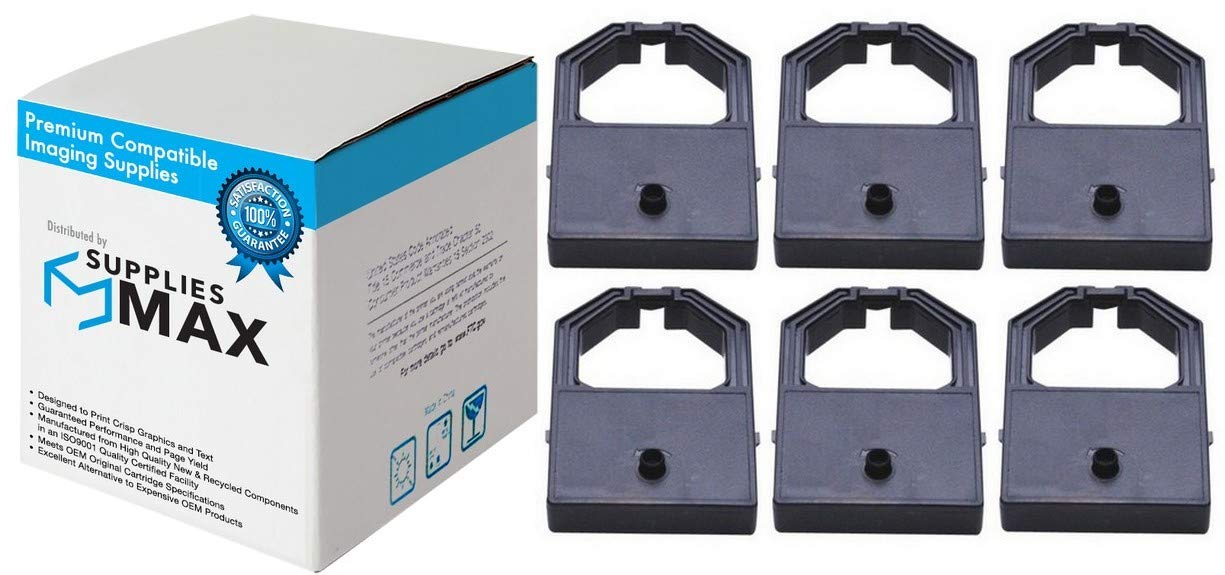 Adler Royal 616 Black Printer Ribbons (6-Pack) - Compatible Replacement for Panasonic KX-P145 - Perfect for Office Printing, Shipping Labels & Receipts