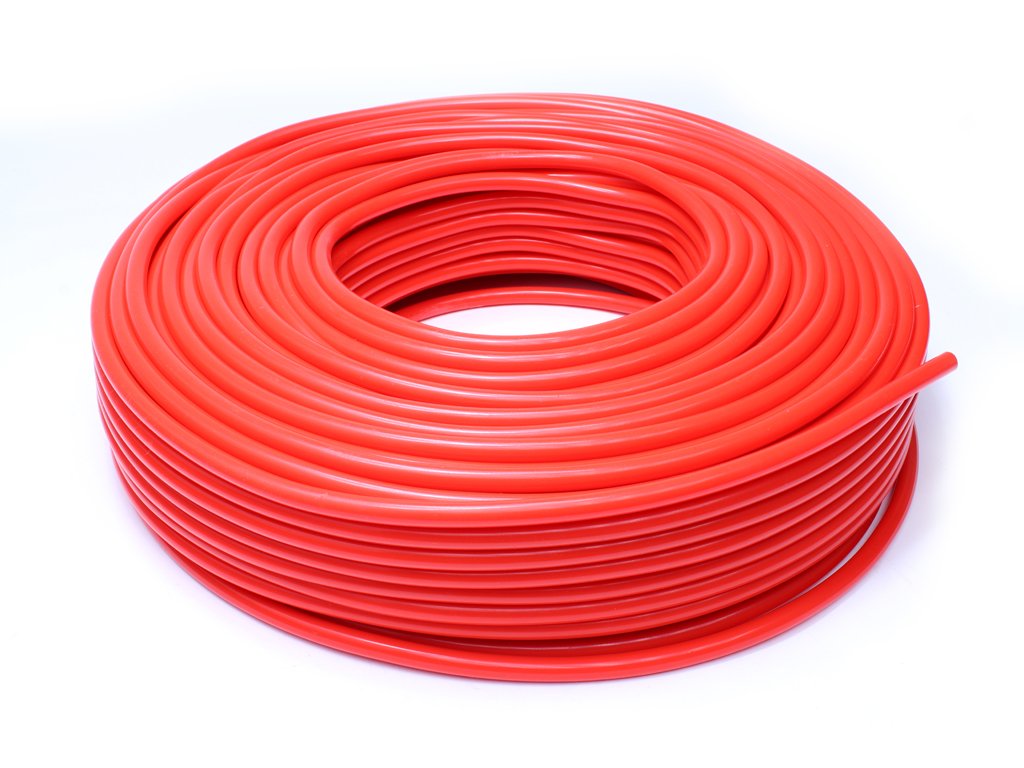 High Temperature Silicone Vacuum Hose - 25ft Red, 5/16