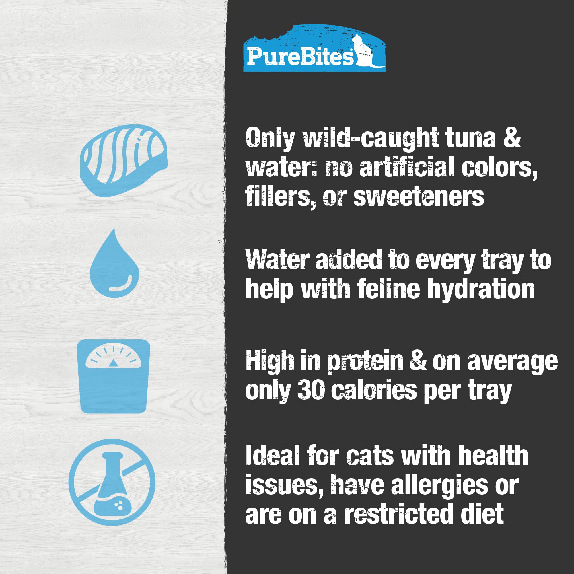 PureBites Mixers Wild Pacific Tuna in Water for Cats - 1.76 oz / 50 g - Healthy Cat Treats for Training, Rewards & Mealtime Toppers