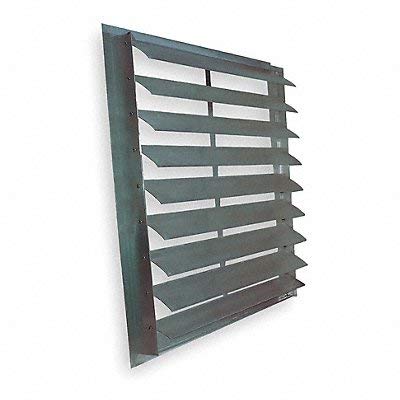 Dayton 12 Inch Aluminum Exhaust Fan Shutter - Durable & Weatherproof for Industrial, Commercial & Home Ventilation Systems