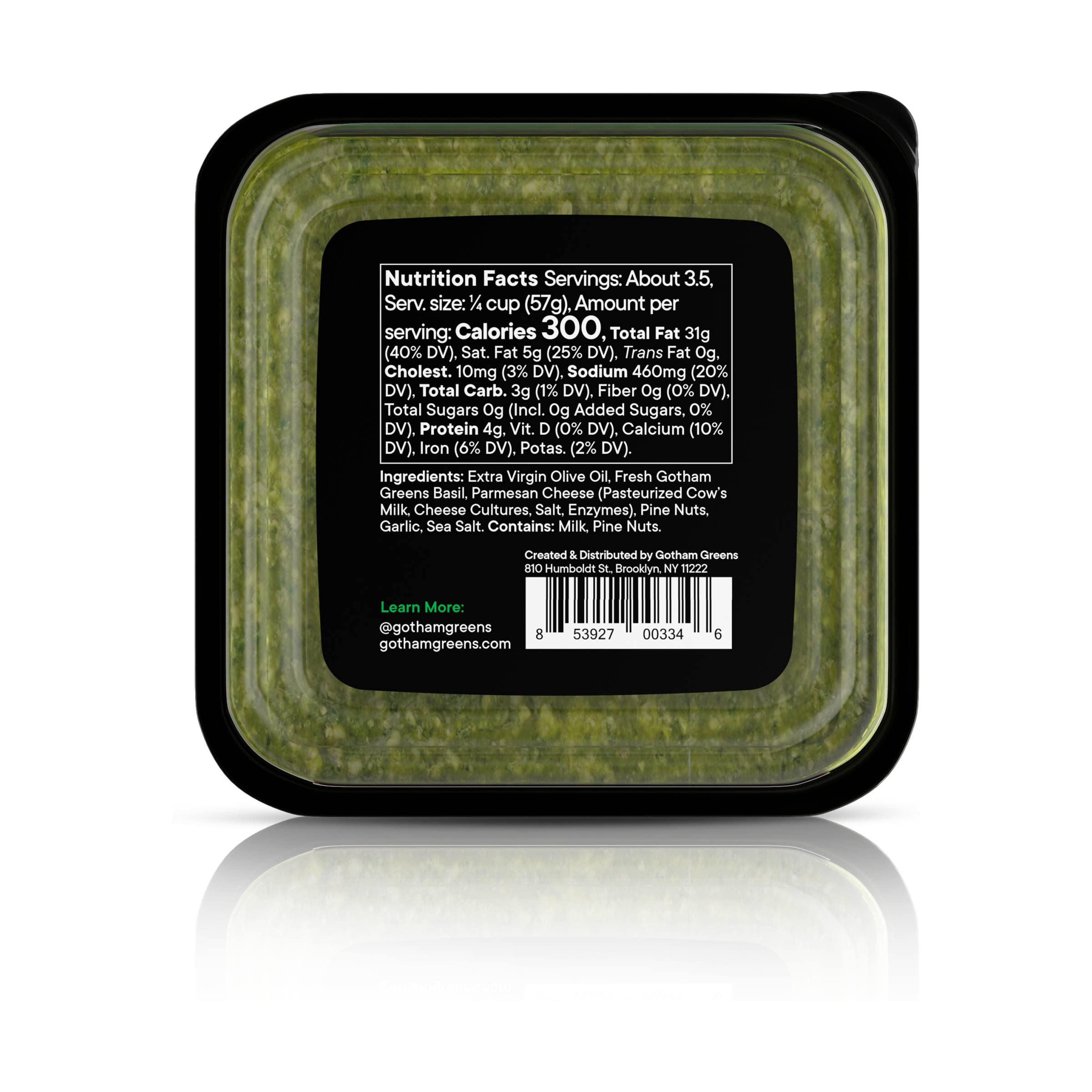 Gotham Greens Classic Pesto Sauce - 6.5 Oz Jar | Fresh Basil Pesto for Pasta, Pizza & Sandwiches | Vegan & Gluten-Free Italian Sauce