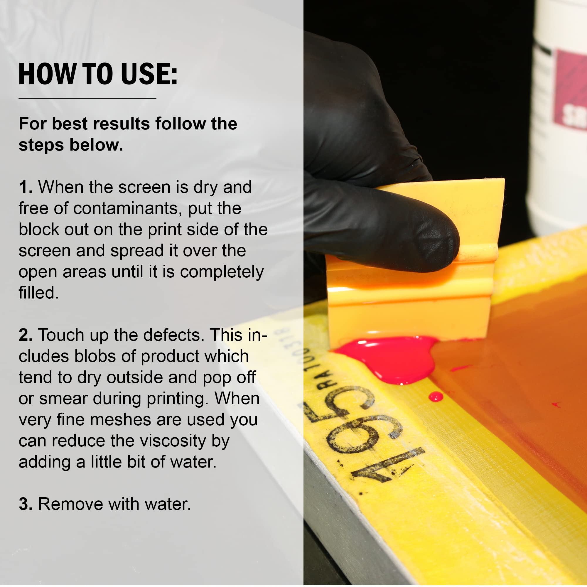Ecotex® Screen Printing SR Liquid Tape Block Out (Gallon - 128oz) - Solvent Resistant Screen Printing Block Out Tape for Silk Screens & Photo Emulsion - Professional Screen Printing Supplies for T-Shirts, Posters & Fabric Printing