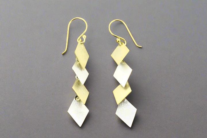 Diamond Drop Earrings for Women - 14K Gold & Sterling Silver Dangle Earrings - Perfect for Weddings, Parties & Special Occasions