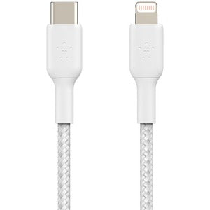 Belkin 2M Lightning to USB-C Fast Charging Cable - MFi Certified iPhone Charger Cord for iPhone 14/13/12/11/X - USB C Cable for MacBook, iPad Pro, Samsung Galaxy - White (CAA004BT2MWH) - Perfect for Home, Office & Travel Charging