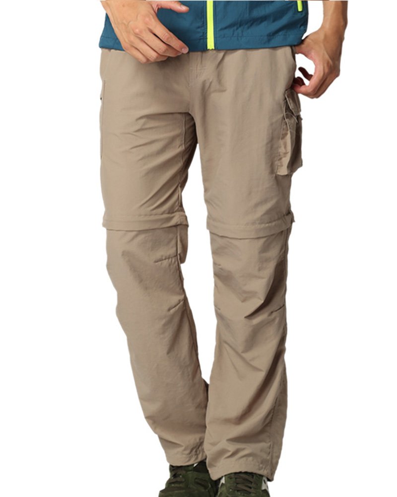 **Men's Convertible Hiking Pants - Quick-Dry, Lightweight Zip-Off Outdoor Pants for Hiking, Fishing & Work - Relaxed Fit Cargo Safari Pants for Adventure & Travel**
