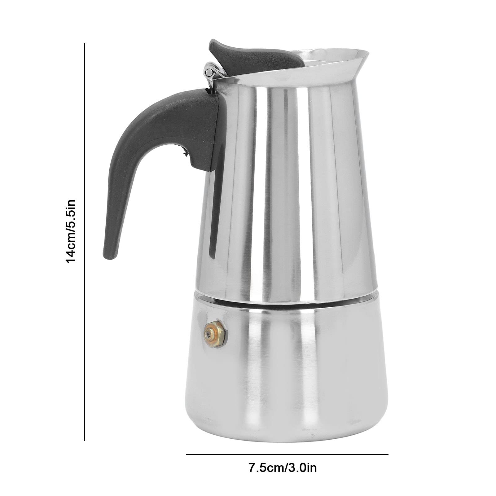 Premium Stovetop Espresso Maker - Italian Moka Pot Coffee Maker with Stainless Steel Construction - Classic Percolator for Rich Espresso at Home, Office or Camping - Perfect for Coffee Lovers & Gift Giving