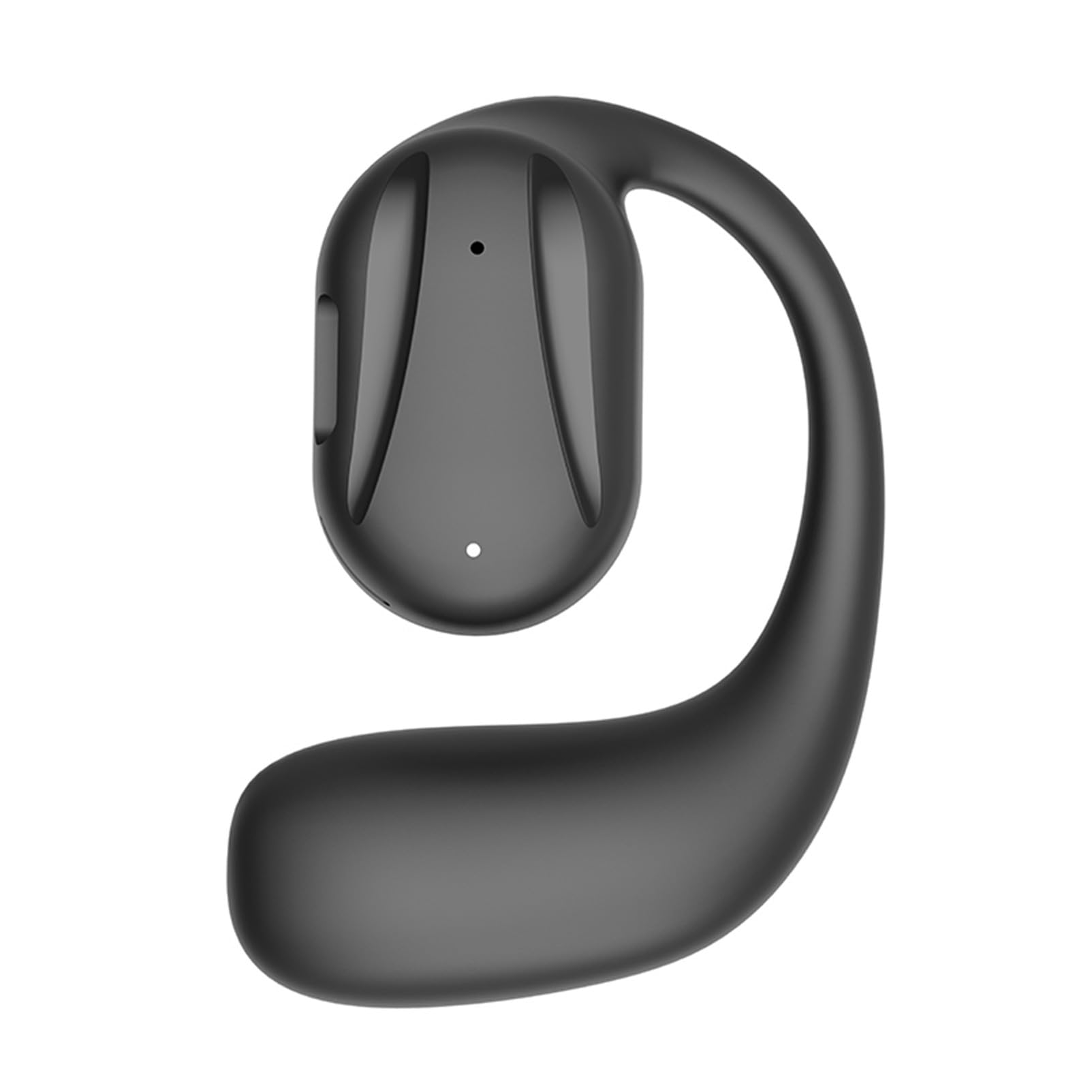 Single Open Ear Wireless Bluetooth Headphones - 16H Playtime, Bluetooth 5.2, IPX5 Waterproof, Secure Earhook Design for Sports & Driving (Left Ear, Black) - Perfect for Running, Cycling, Gym Workouts & Hands-Free Calls