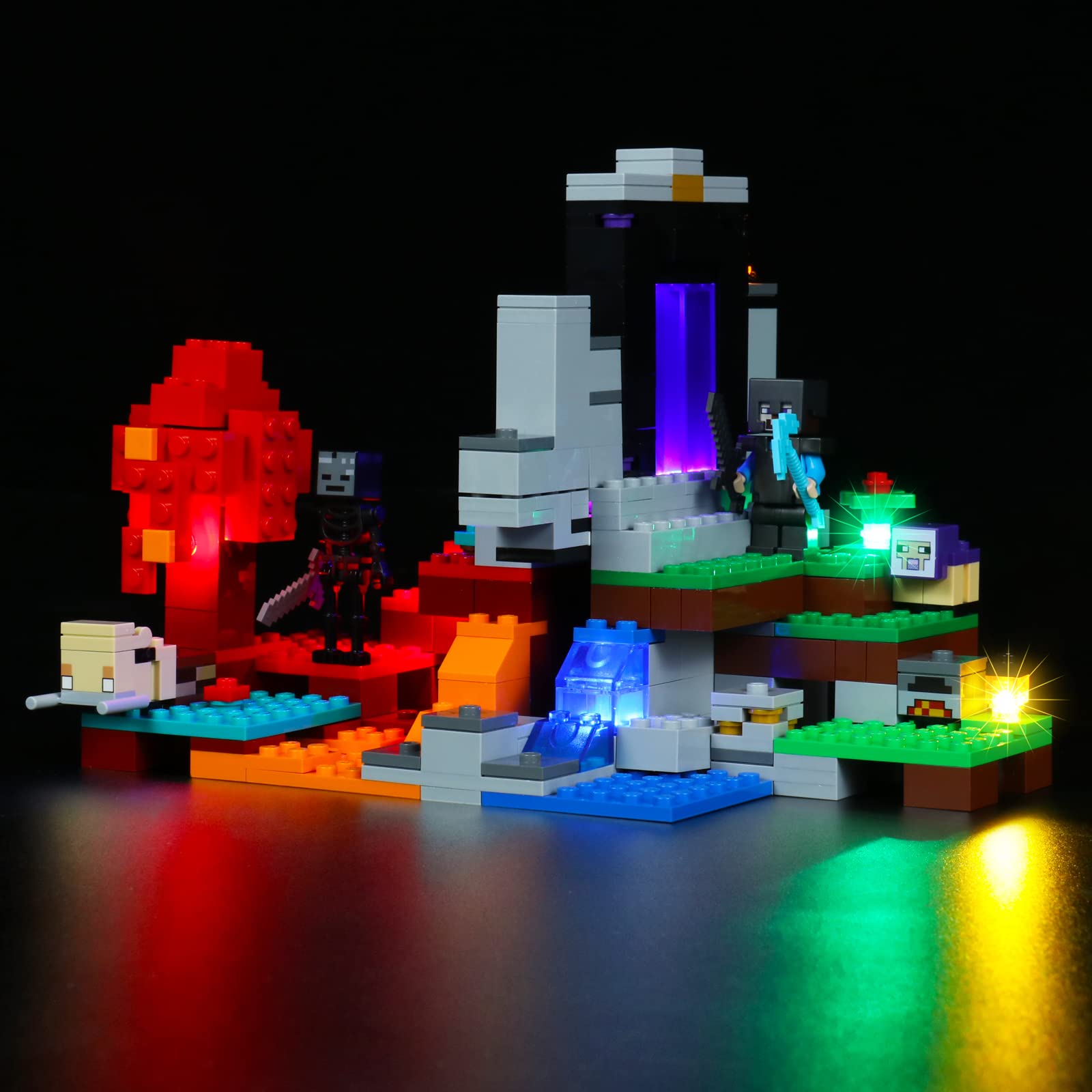 LMTIC LED Lighting Kit for Lego Ruined Portal 21172 - Compatible with Lego 21172 Building Set (Lego Not Included) - Enhance Your Lego Display with Stunning Light Effects for Home Decoration & Model Showcase