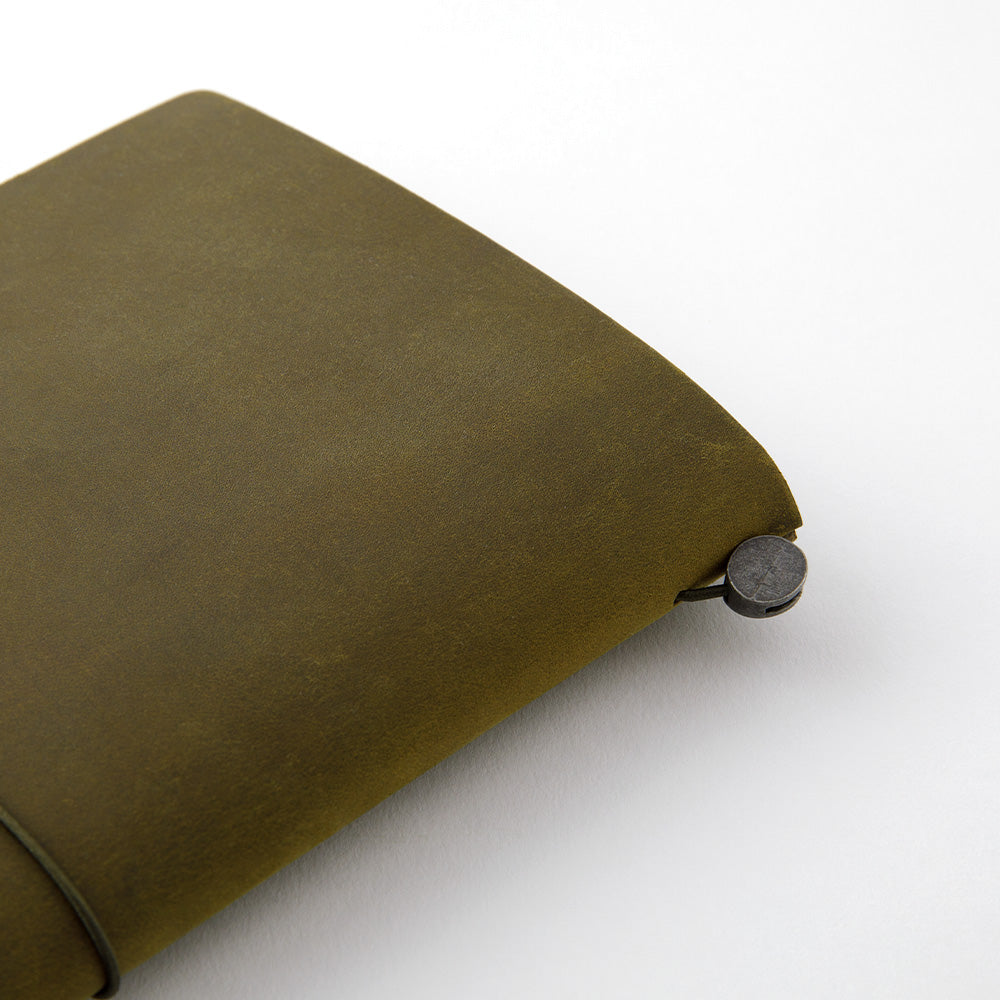 Traveler's Notebook Starter Kit - Regular Size Olive Brown Leather Cover with Refillable Notebooks & Accessories | Perfect for Journaling, Travel, Sketching & Daily Planning