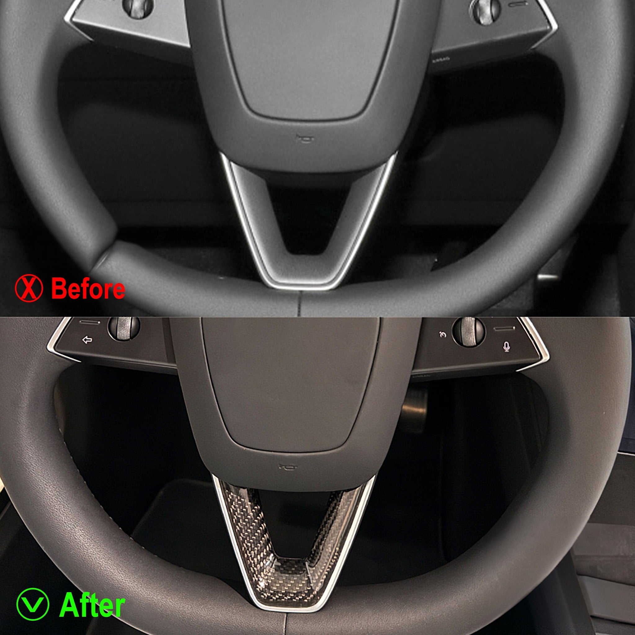 Premium Real Carbon Fiber Steering Wheel Trim for Tesla Model 3 Highland 2024+ | Upgrade Interior | Enhanced Grip & Style | Perfect for Daily Driving & Car Enthusiasts