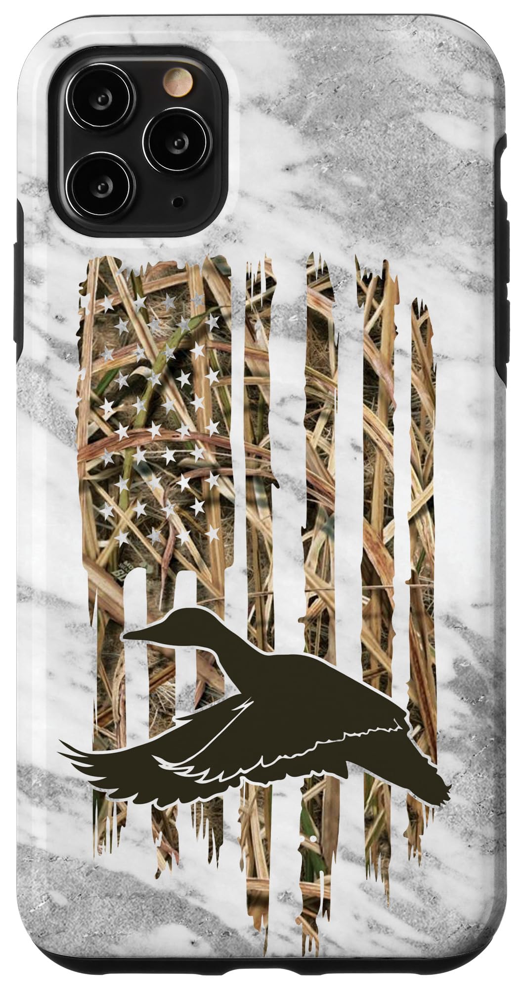 iPhone 11 Pro Max Case - American Flag Camouflage Design, Shockproof & Slim Protective Cover for Hunting & Outdoor Activities