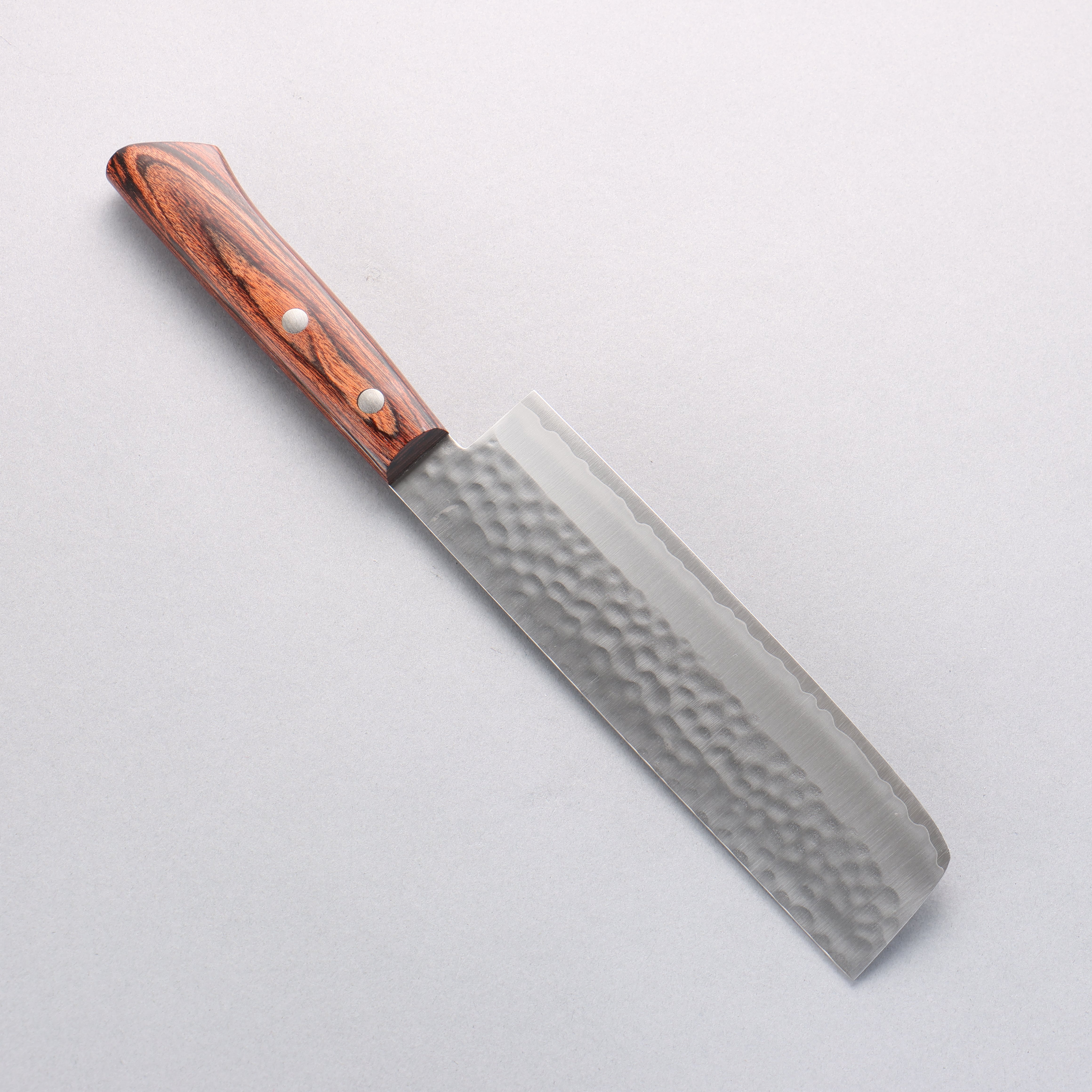 Premium Seisuke VG1 Hammered Nakiri Knife 165mm - Japanese Chef Knife with Mahogany Handle - Perfect for Slicing, Dicing Vegetables & Asian Cuisine