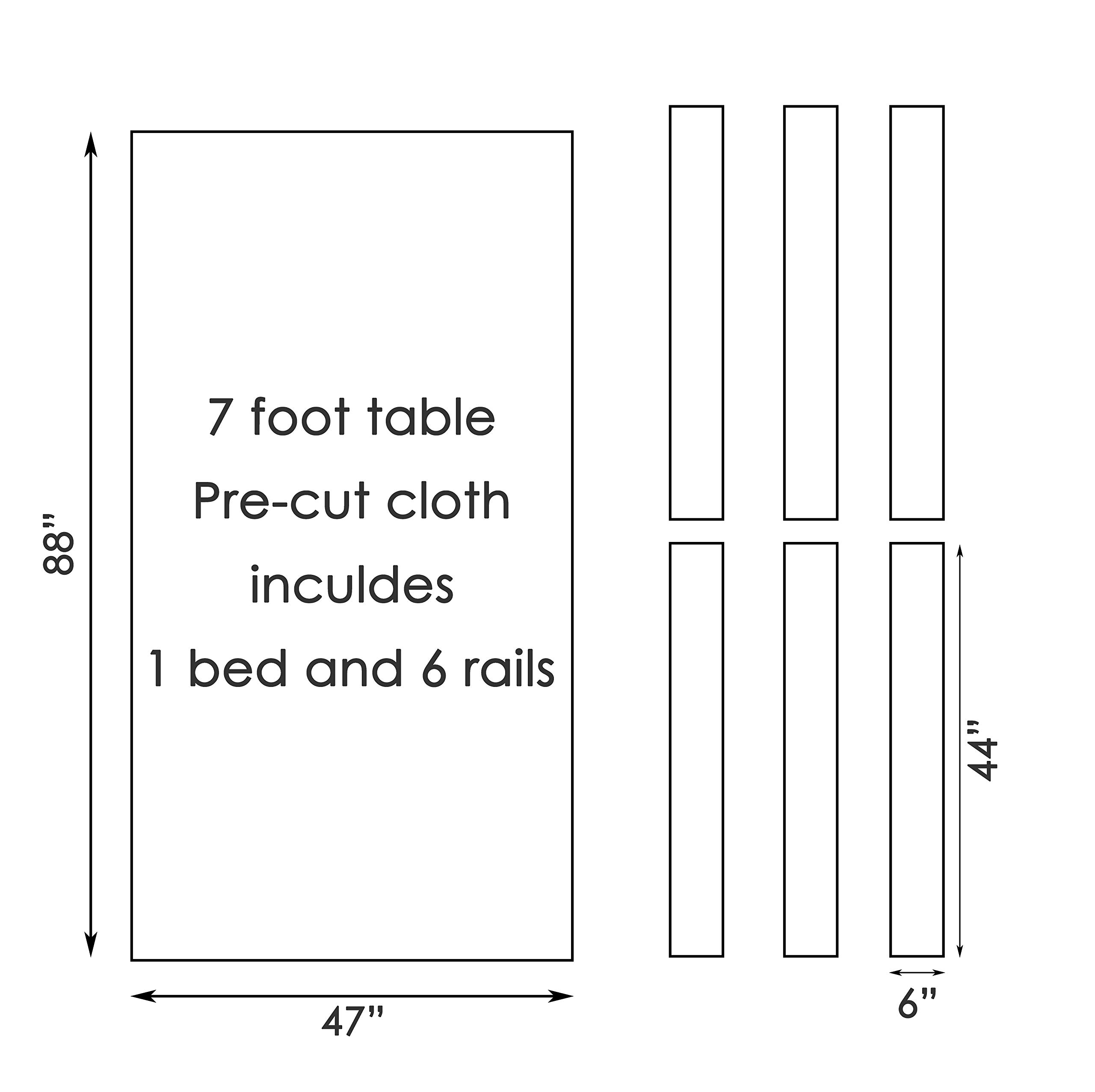 Premium Worsted Pool Table Cloth - High-Speed Precision Pre-Cut Felt for Bed & Rails (7ft, Black) | Perfect for Professional Billiards & Home Game Rooms