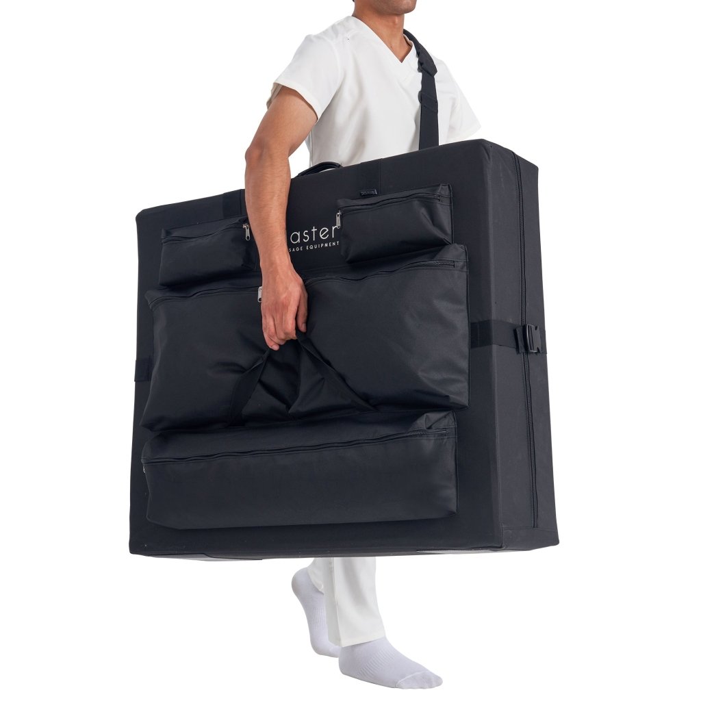 Universal Portable Massage Table Carry Case with 5 Pockets - Fits All Brands & Sizes - Oversized Carrying Bag for Foldable Massage Bed & Folding Table (Black) - Perfect for Therapists, Spas & Home Use