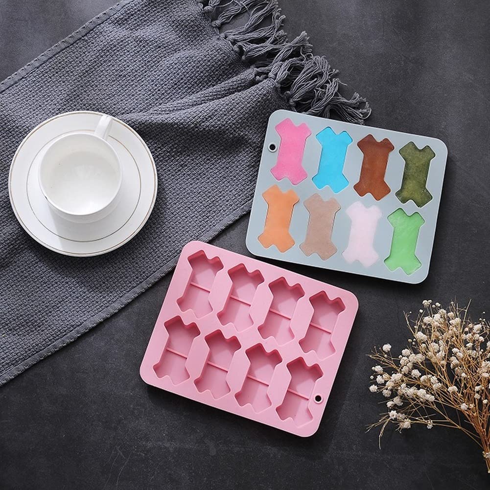2 Pack Silicone Pet Treat Molds - Mini Bone Shapes for Homemade Dog & Cat Snacks, Baking Chocolate & Candy | Oven, Microwave & Freezer Safe | Perfect for DIY Pet Treats, Party Favors & Holiday Gifts