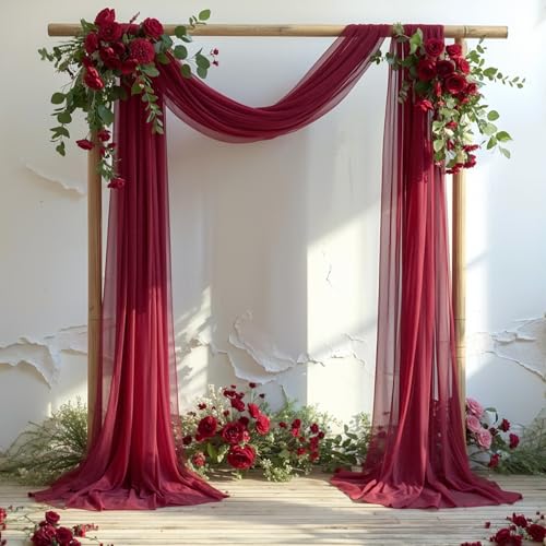 Burgundy Drapes Curtain