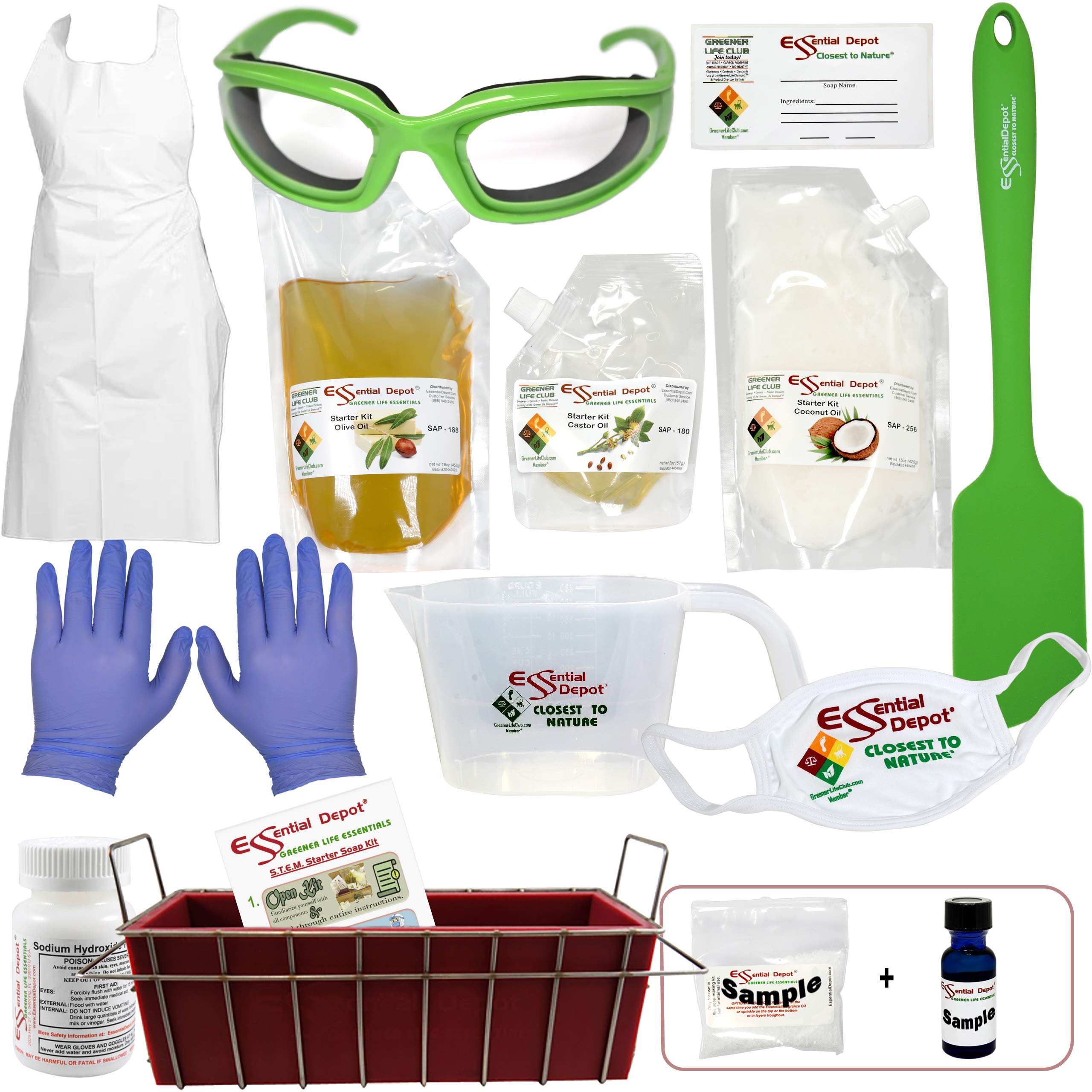 STEM Soap Making Kit for Kids & Students - Science Technology Engineering Math DIY Soap Craft with Pre-Measured Ingredients & R.E.D. Silicone Mold - Perfect for Classroom Projects, Science Fairs & Educational STEM Activities