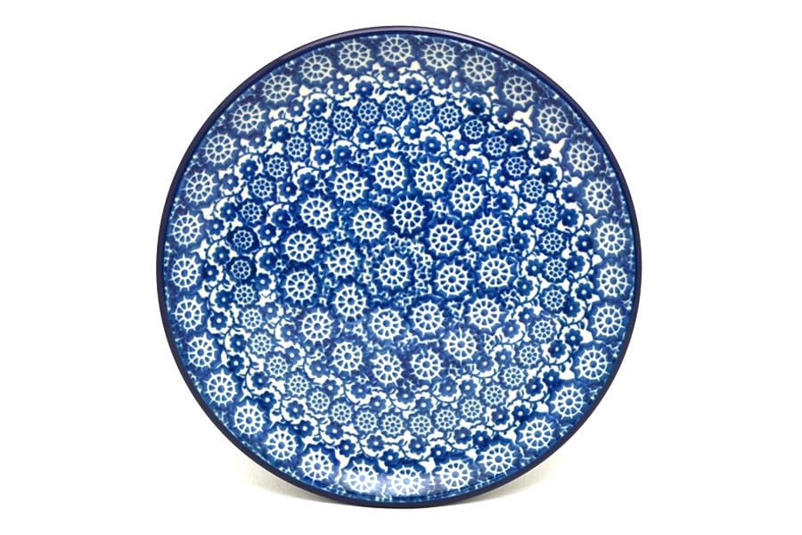 Handmade Polish Pottery Bread & Butter Plate (6.25 Inch) - Midnight Blue Ceramic Dinnerware - Perfect for Breakfast, Brunch & Home Decor