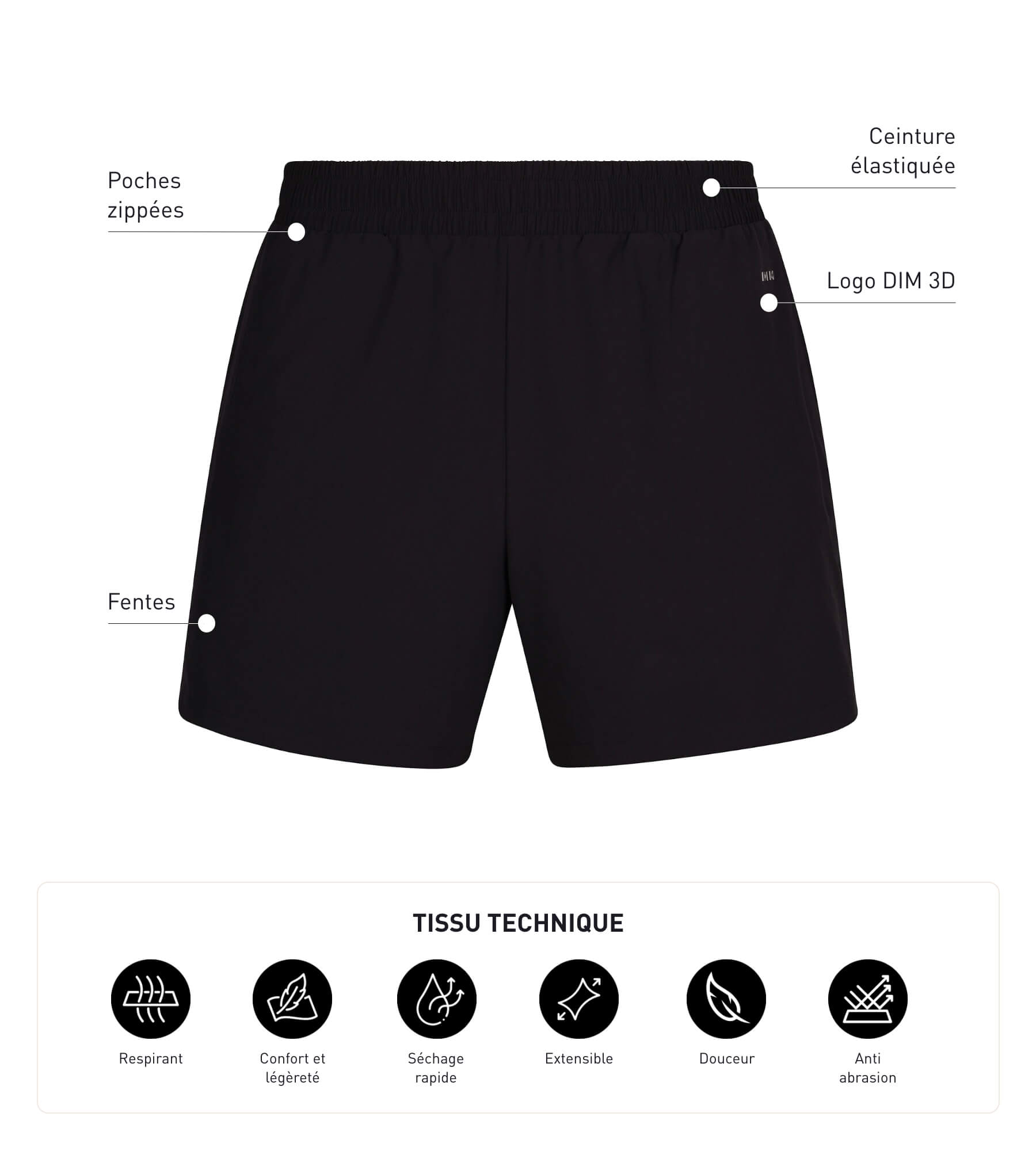Men's Breathable Sport Shorts - Black Dim Move - Perfect for Running, Gym & Outdoor Workouts