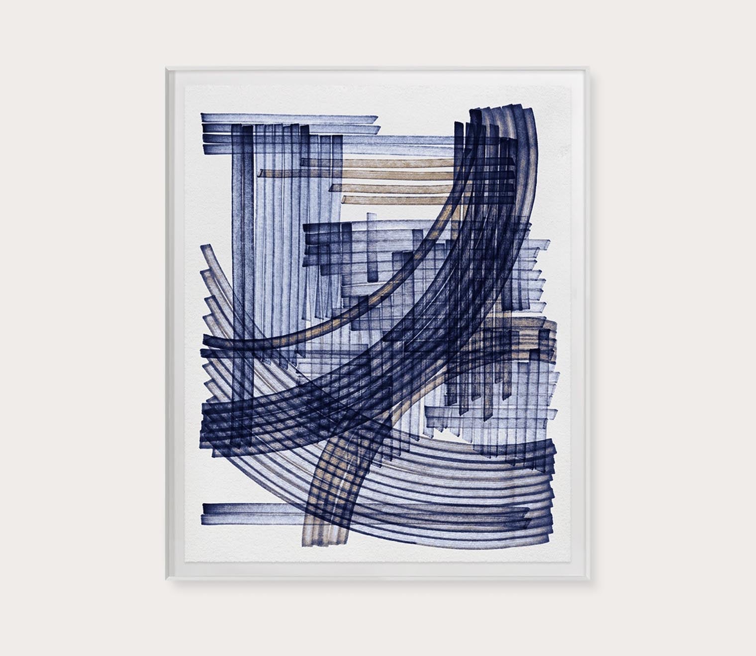 Grand Image Blue Aura 2 Digital Print Wall Art - Modern Abstract Canvas Painting for Home & Office Decor - Perfect for Living Room, Bedroom or Workspace