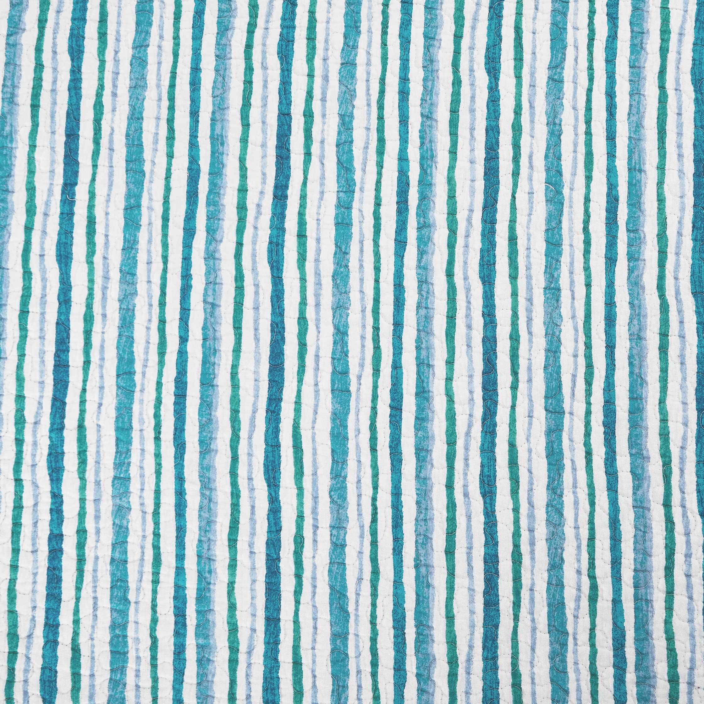 C&F Home Turtle Bay Full/Queen 3-Piece Reversible Quilt Set with 2 Standard Shams - Coastal Beach Style in White, Blue & Teal - Stripes Reverse Design - Perfect for Guest Rooms, Beach Houses & Coastal-Themed Bedrooms