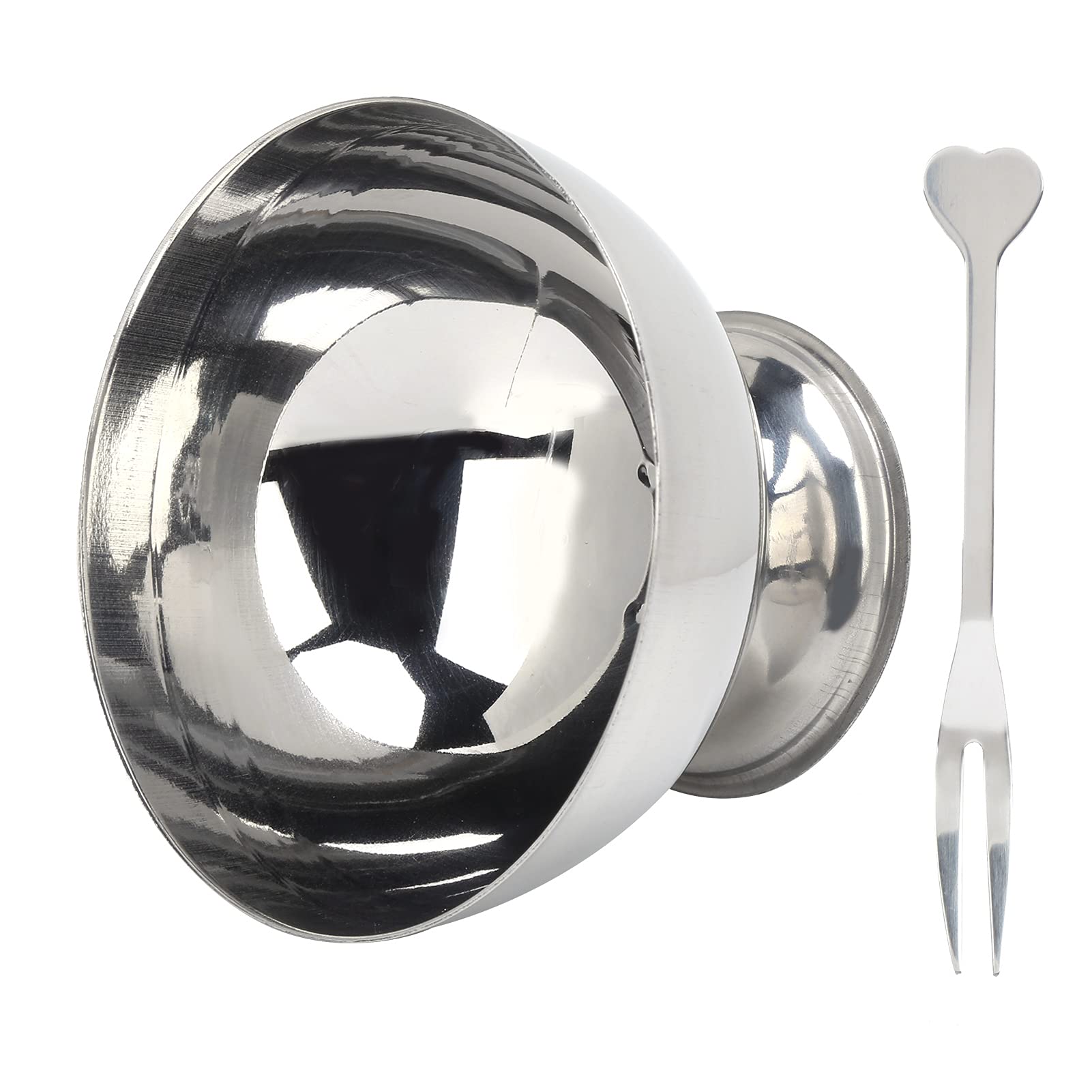 TOPCIN Stainless Steel Bowls Set - Small, Medium & Large Metal Mixing Bowls with Short Feet for Serving Ice Cream, Desserts, Snacks | Durable Kitchenware for Baking, Food Prep & Party Serving
