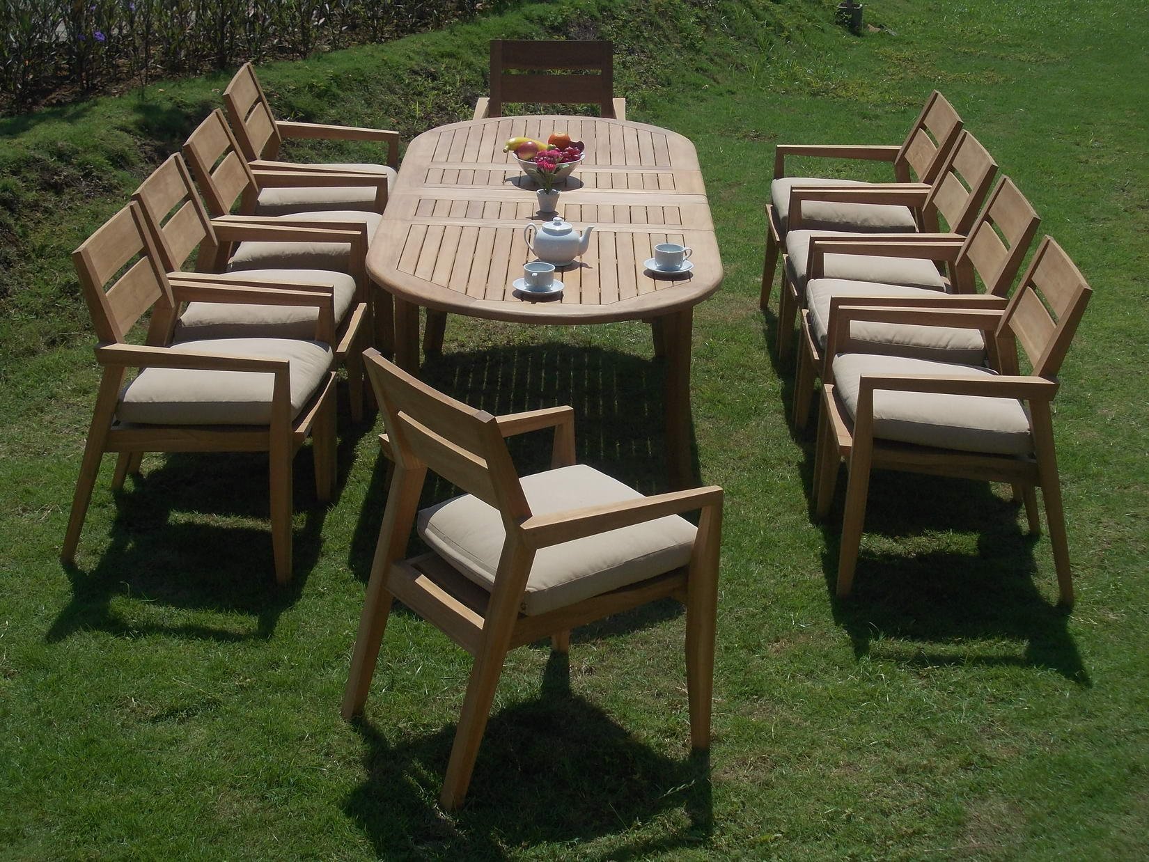 Premium Grade-A Teak Wood 6-Piece Dining Set - 118