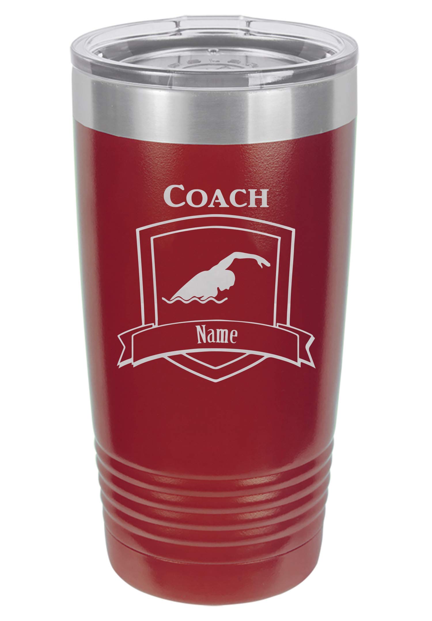 Personalized Swimming Coach Tumbler - Custom Insulated Water Bottle for Swim Instructors & Coaches - Perfect Gift for Swim Teachers, Team Coaches & Swimming Enthusiasts - Ideal for Poolside, Training Sessions & Competitions