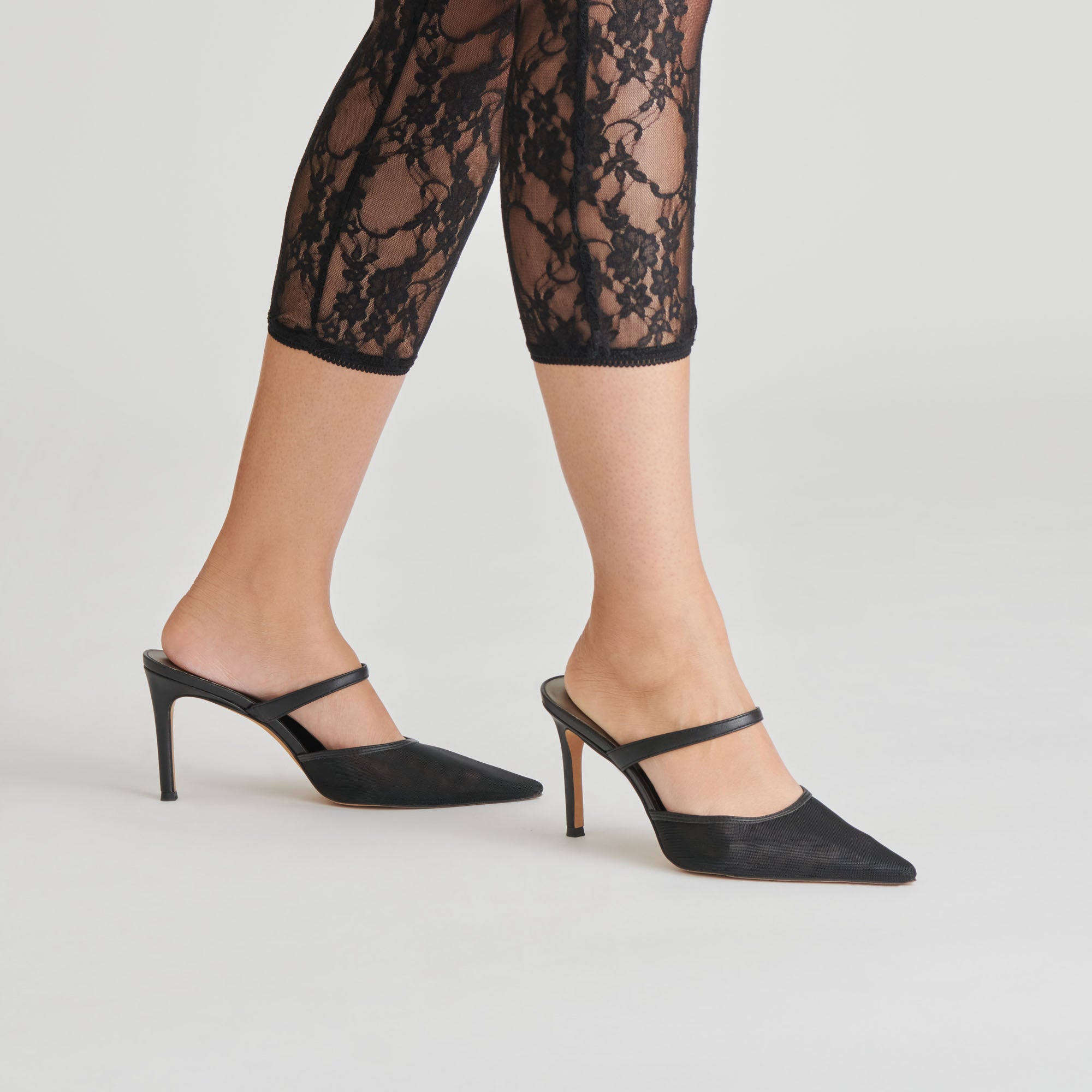 KATIK Women's Onyx Mesh High Heels - Elegant Pointed Toe Stiletto Pumps for Party, Wedding & Evening Wear