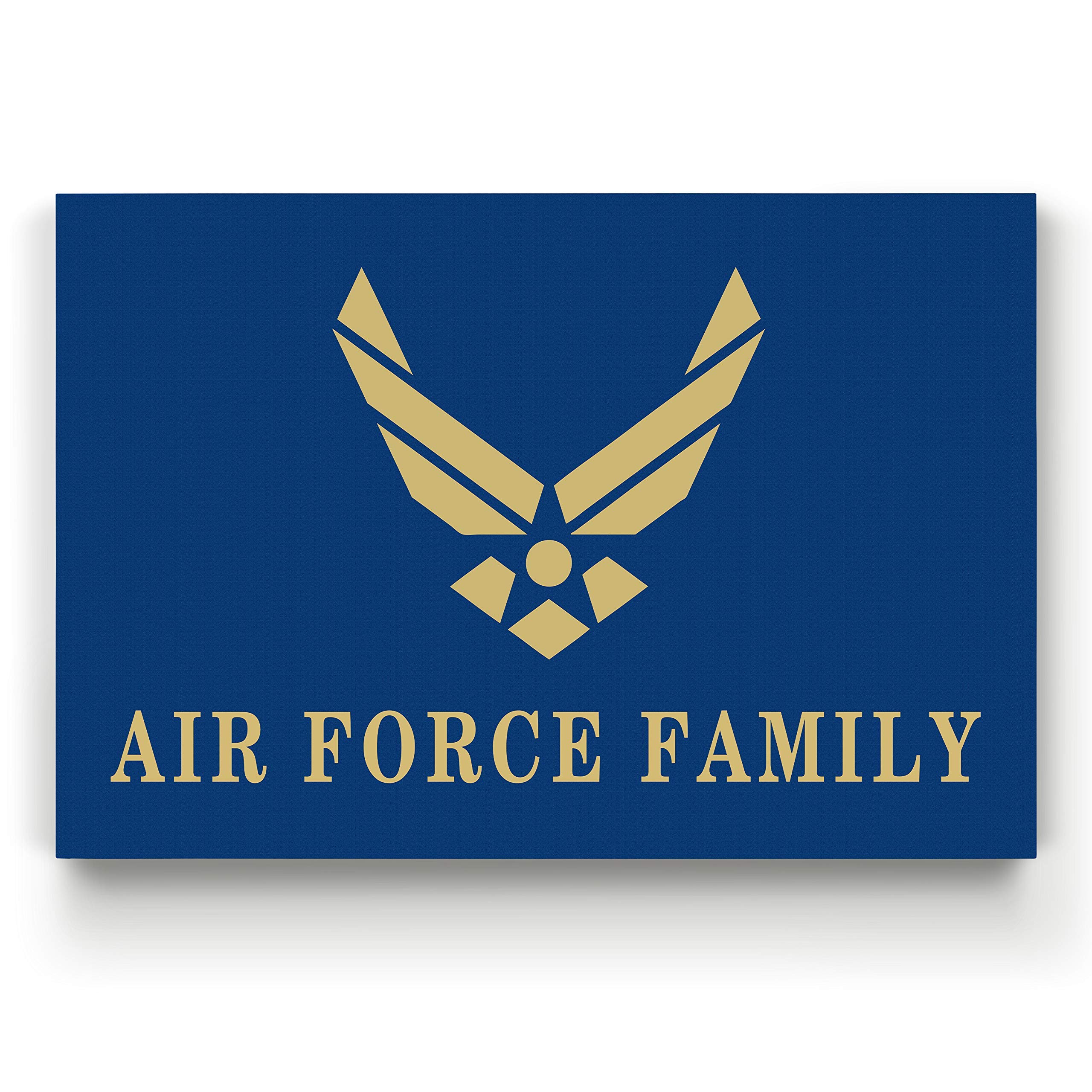 Patriotic American Soldier Army Marines USA Air Force Family Canvas Wall Art - 32x48 Inches - Perfect for Living Room, Bedroom & Office Decor
