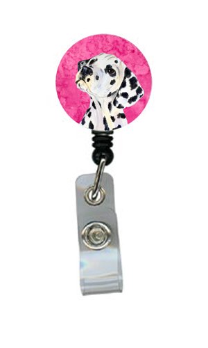 Dalmatian Print Retractable ID Badge Holder with Secure Clip - Perfect for Nurses, Teachers, and Office Professionals