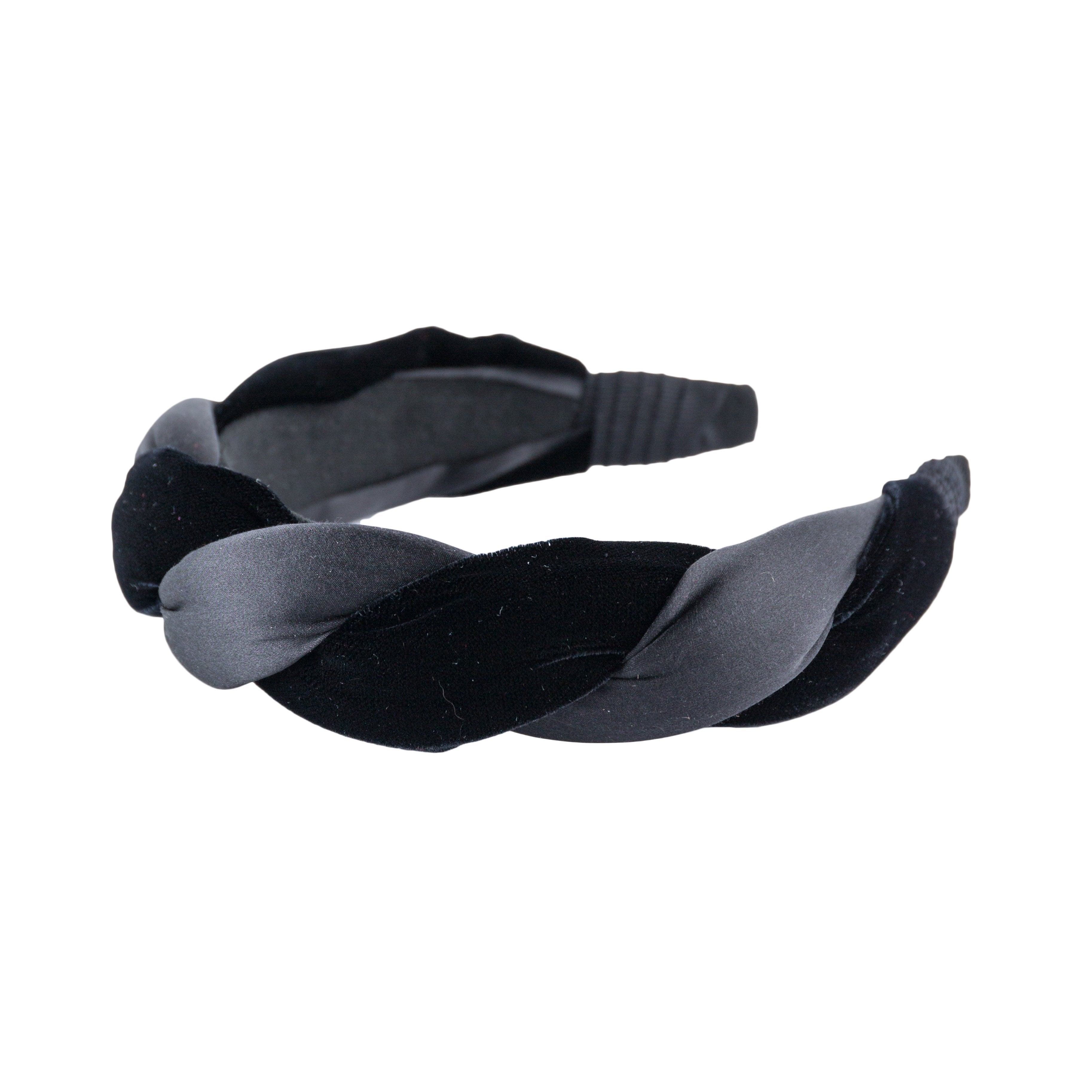 Anna Fashion Headband for Women - 1.5 Inch Wide Twist Style Velvet Satin Hair Band | Perfect for Workouts, Yoga, Office & Everyday Wear