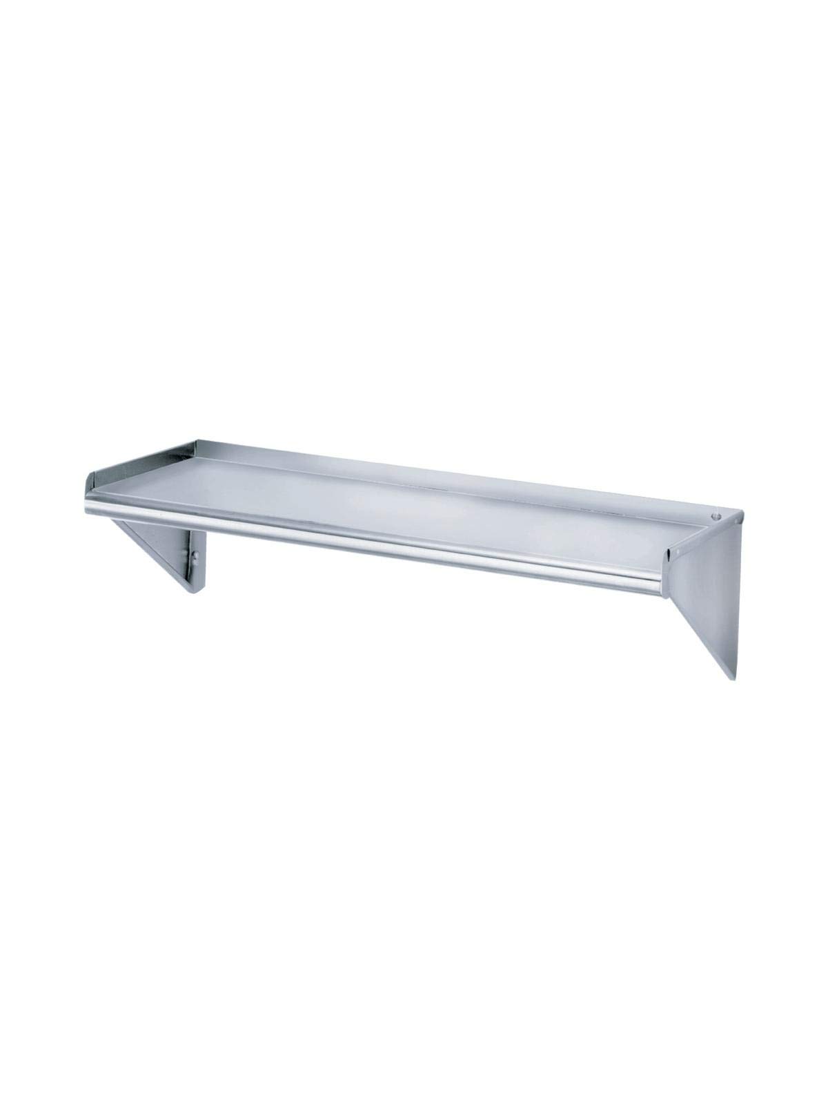 Stainless Steel Wall Shelf 24 Inch - KD Shelving Unit for Kitchen, Bathroom & Garage Storage - Heavy Duty Metal Rack for Organizing & Space Saving