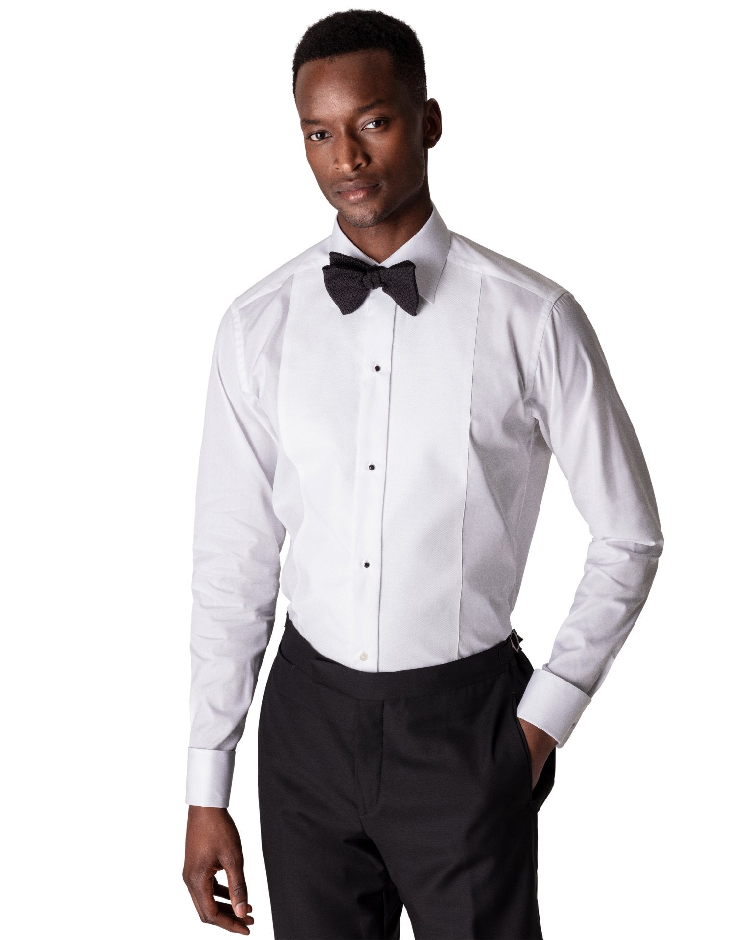 ETON Marcella Stud Front Cotton Dinner Shirt for Men - Classic White Formal Shirt for Weddings, Parties & Business Events