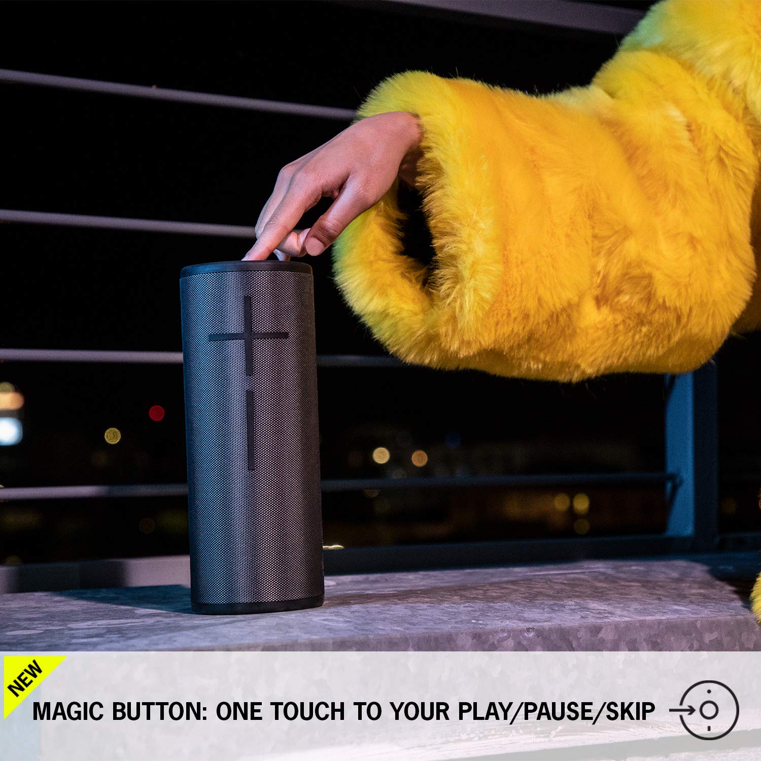 Ultimate Ears Boom 3 Wireless Bluetooth Speaker - Powerful Sound with Deep Bass, Waterproof, 15-Hour Playtime, 150ft Range, Magic Button Control (Ultraviolet Purple) - Perfect for Pool Parties, Beach Outings & Outdoor Adventures