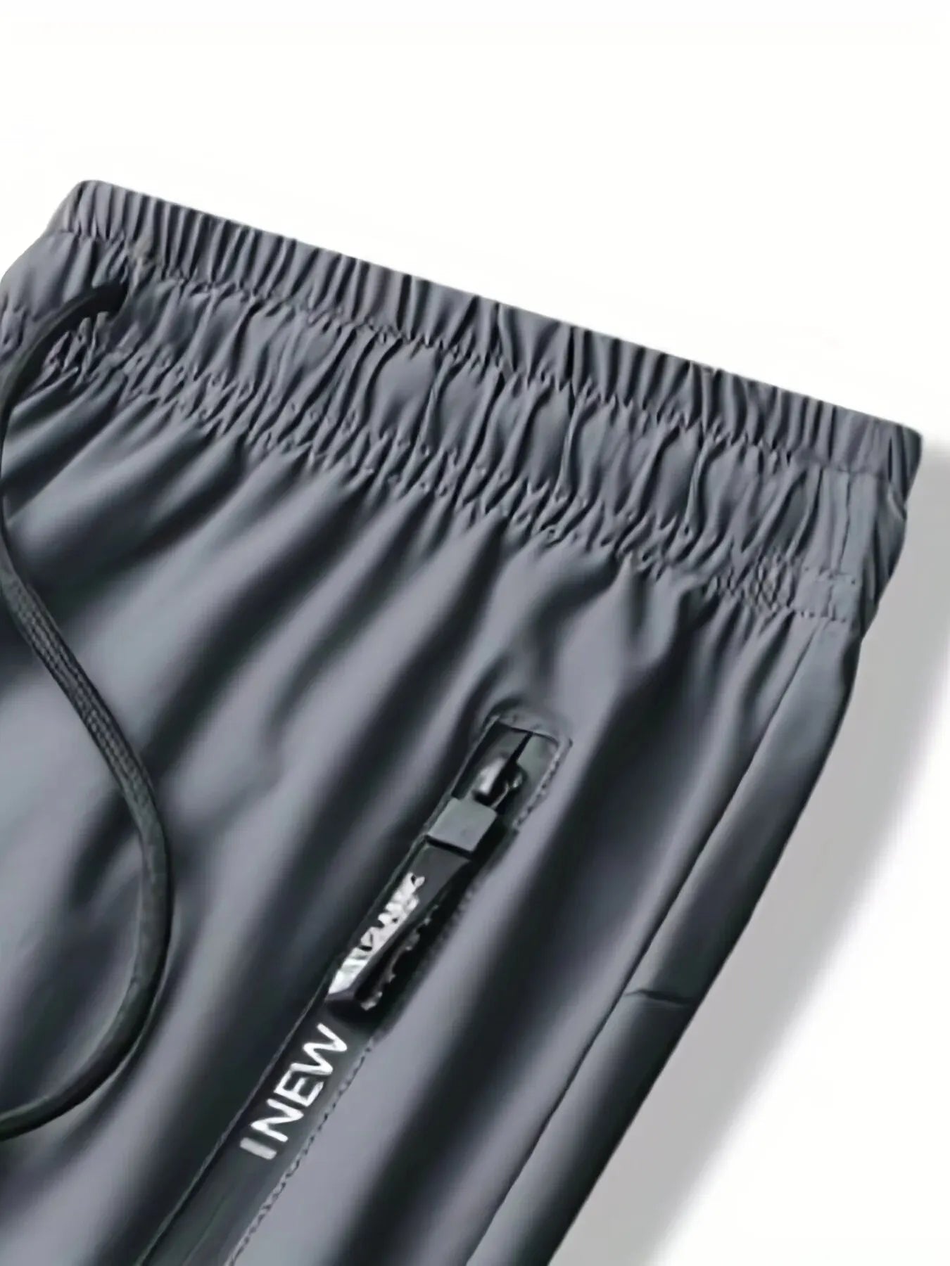 Men's Quick-Drying Breathable Joggers with Waist Drawstring - High Stretch Athletic Pants for Running, Gym Workouts & Casual Wear | Fitness & Lounge Comfort