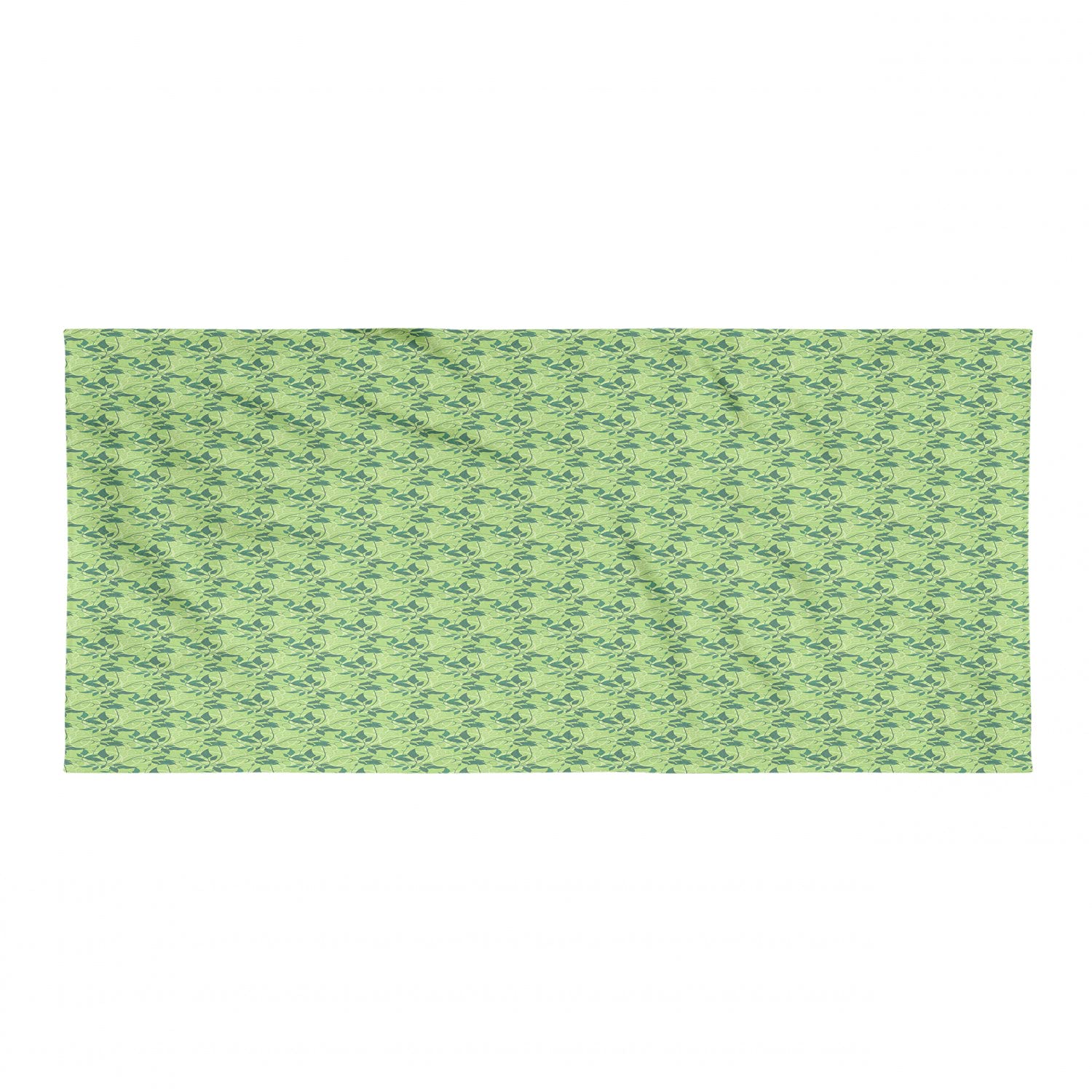 Ambesonne Botanical Gym Towel - Soft Lightweight Absorbent Microfiber Yoga Towel with Leaf Swirl Design for Beach, Sports & Gym - Compact Quick-Dry Workout Towel in Lime & Hunter Green - Perfect for Yoga, Pilates, Travel & Fitness Activities