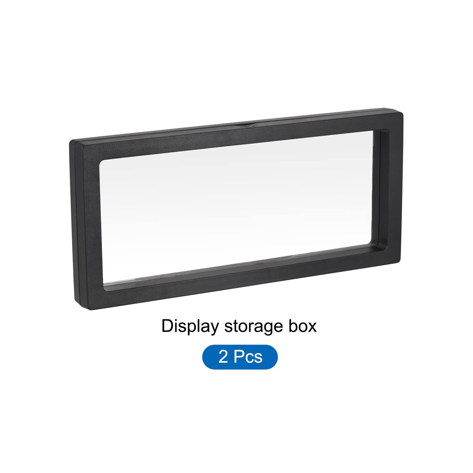 Premium 3D Floating Jewelry Display Stand - 9.06 x 3.54 x 0.79 Inch Black Frame Holder for Rings, Necklaces, Bracelets & Earrings (Pack of 2) - Perfect for Boutique Showcase, Wedding Ring Presentation & Retail Store Displays