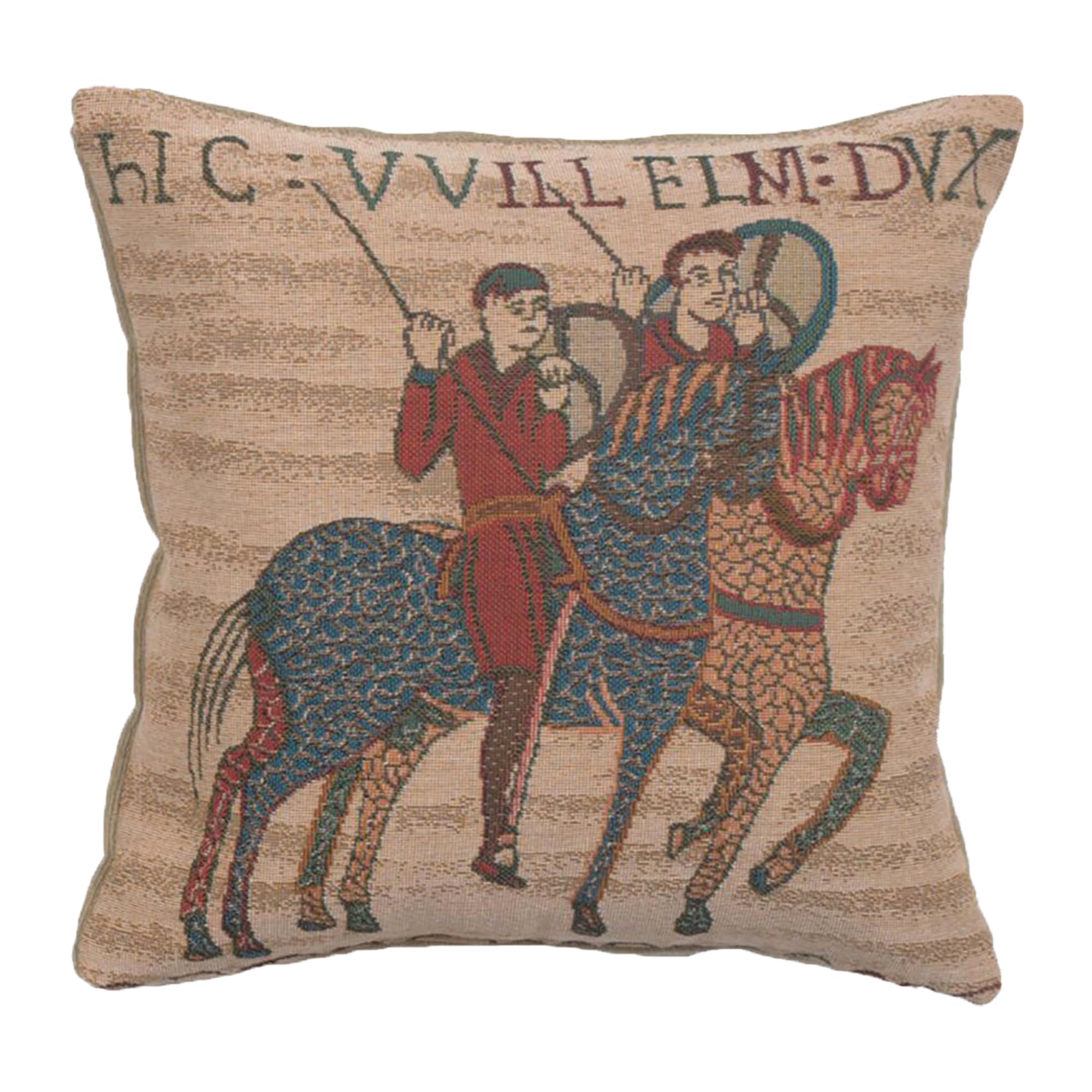 Bayeux Decorative Pillow Covers 14x14 Inch - Boho Throw Pillow Covers for Living Room & Bedroom - French Country Tapestry Couch Pillow Covers - Soft Cotton Jacquard Woven - Perfect for Sofa, Chair, and Home Decor