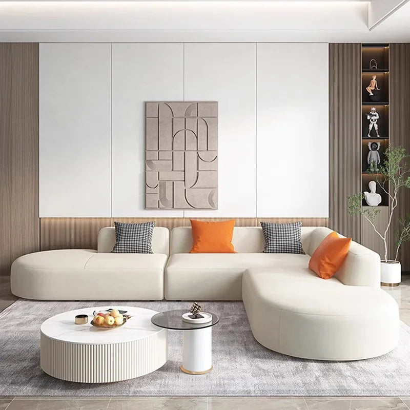 Modern Corner Sectional Floor Sofa - Comfortable Lazy Sofa for Small Spaces, Living Room, Bedroom & Lounge - Soft & Stylish Design for Relaxing & Movie Nights
