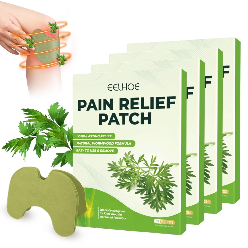 XEERUN Pain Relief Patch - 40 Pack for Knee, Back & Neck Muscle Soreness | Wormwood Heat Therapy Patches for Joint & Muscle Pain Relief | Perfect for Athletes, Office Workers & Arthritis Sufferers